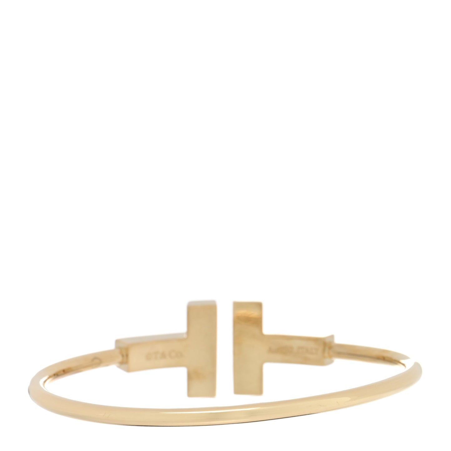 18K Yellow Gold T Wide Wire Bracelet