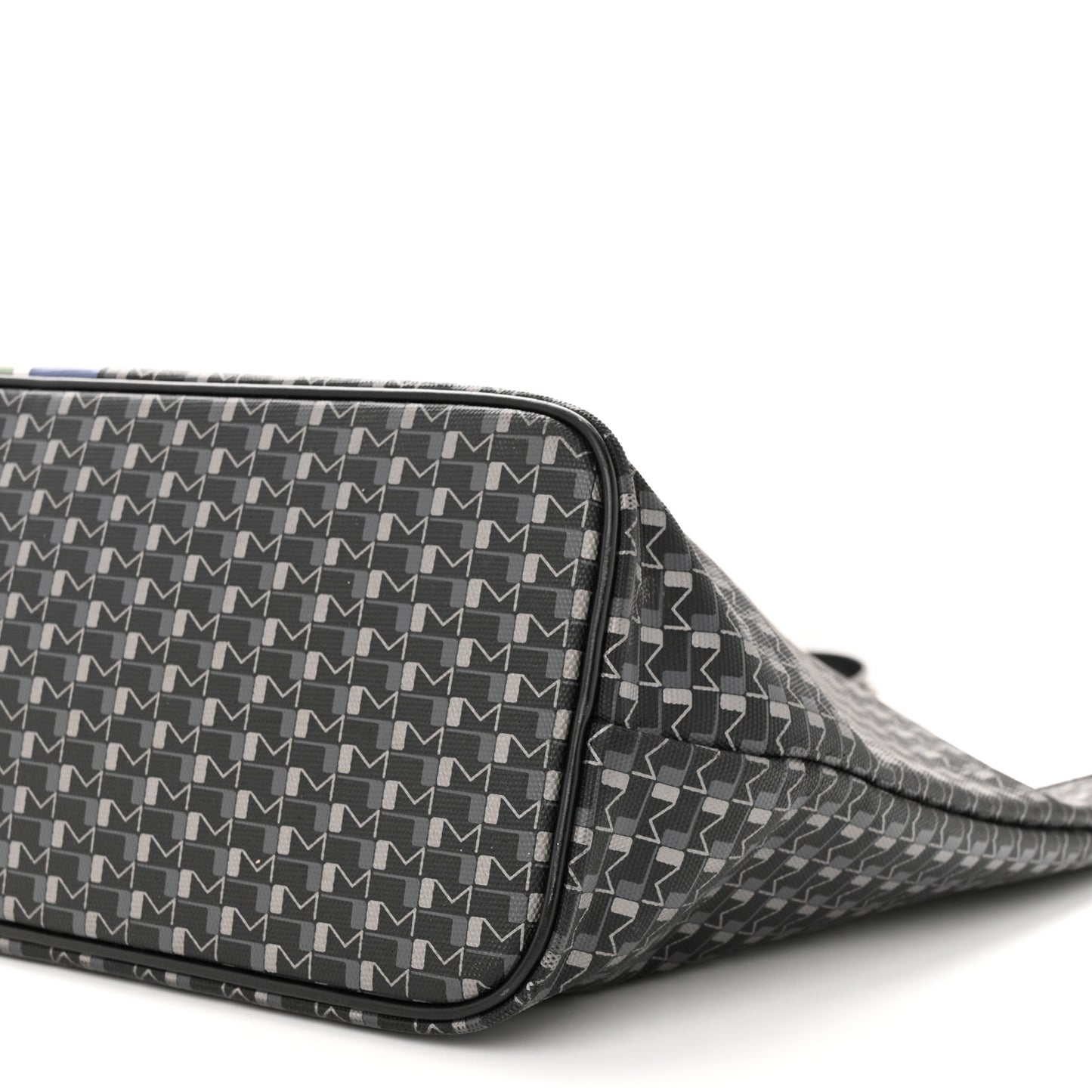 Grained Calfskin Canvas 1920 Oh! Tote Ruban GM Carbon Silver