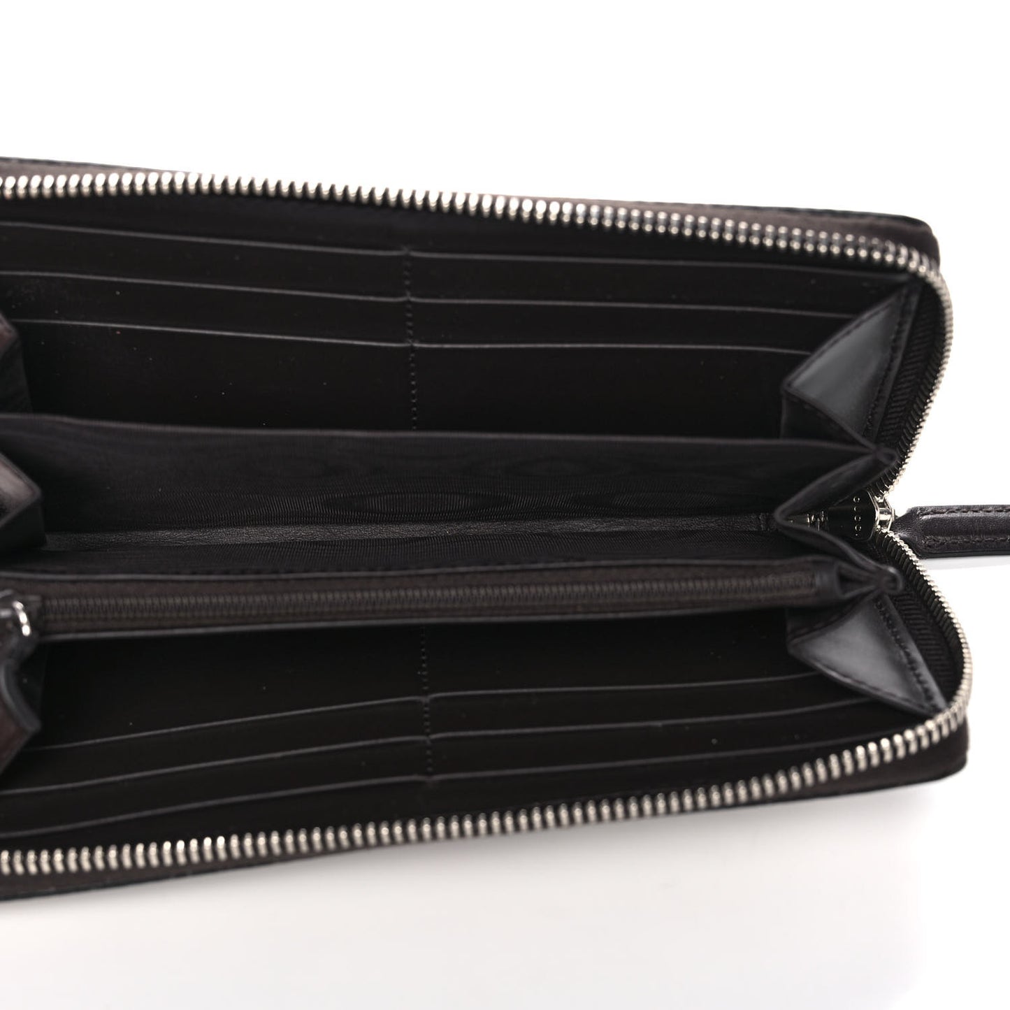 GG Supreme Monogram Web Zip Around Wallet Beige Cocoa