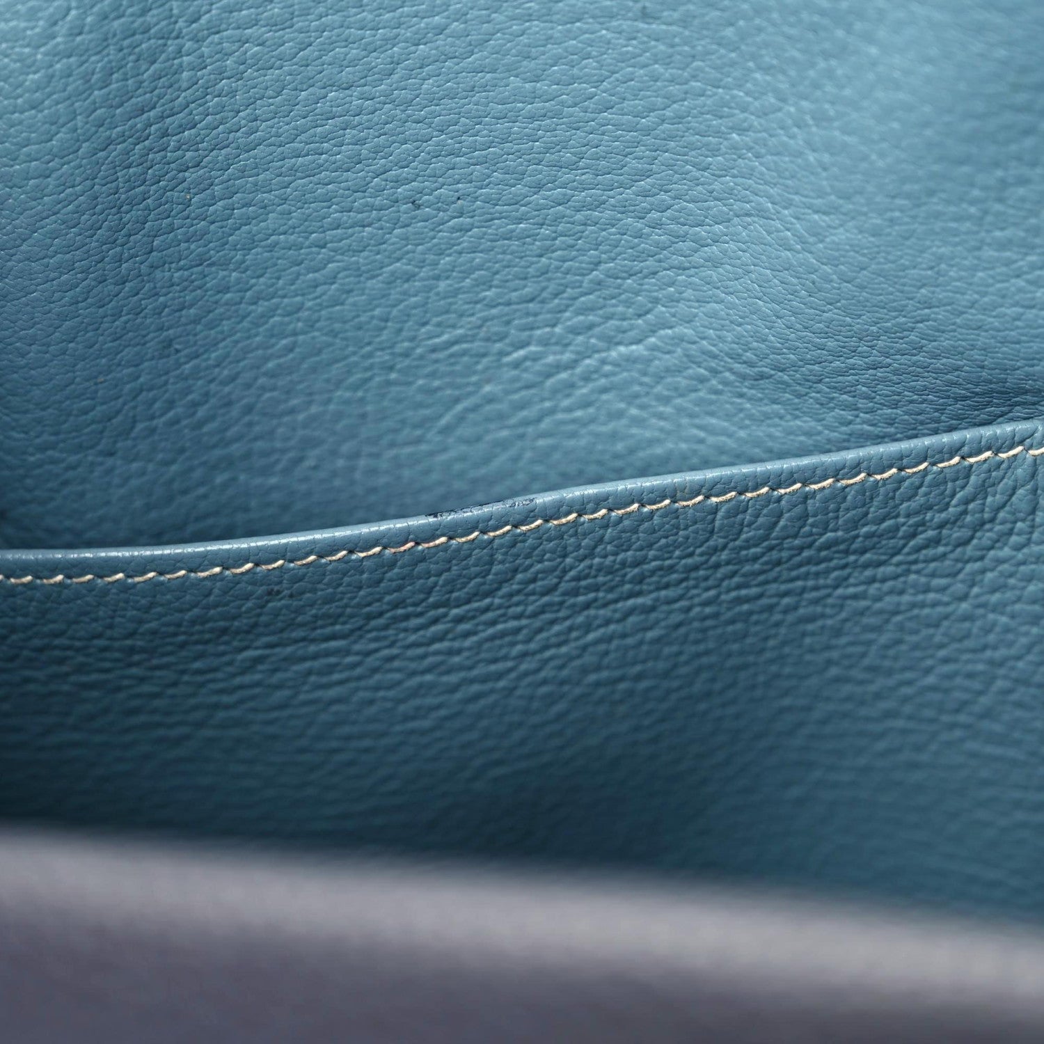Hermes Togo Bi-Color Kelly Retourne 32 Indigo Blue Jean 15 of 17