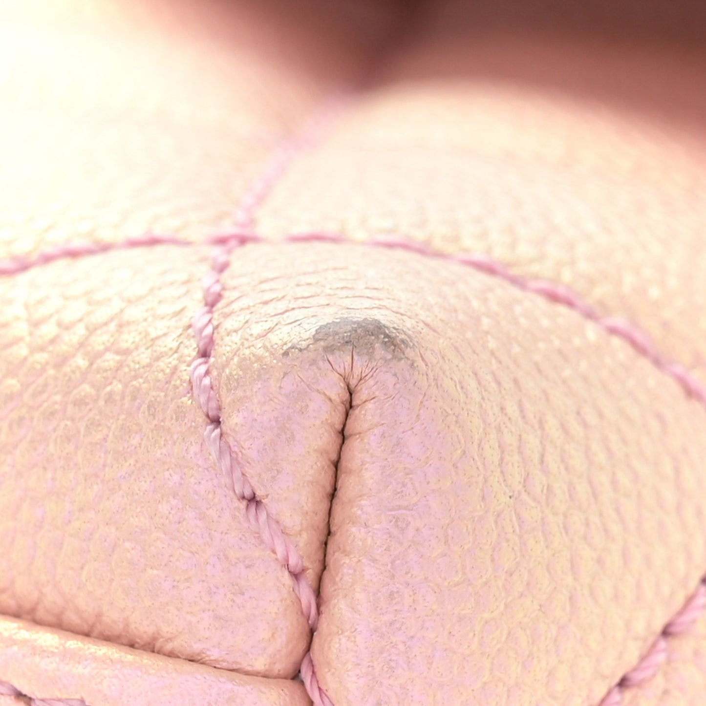 Iridescent Caviar Quilted Mini Coco Handle Flap Pink