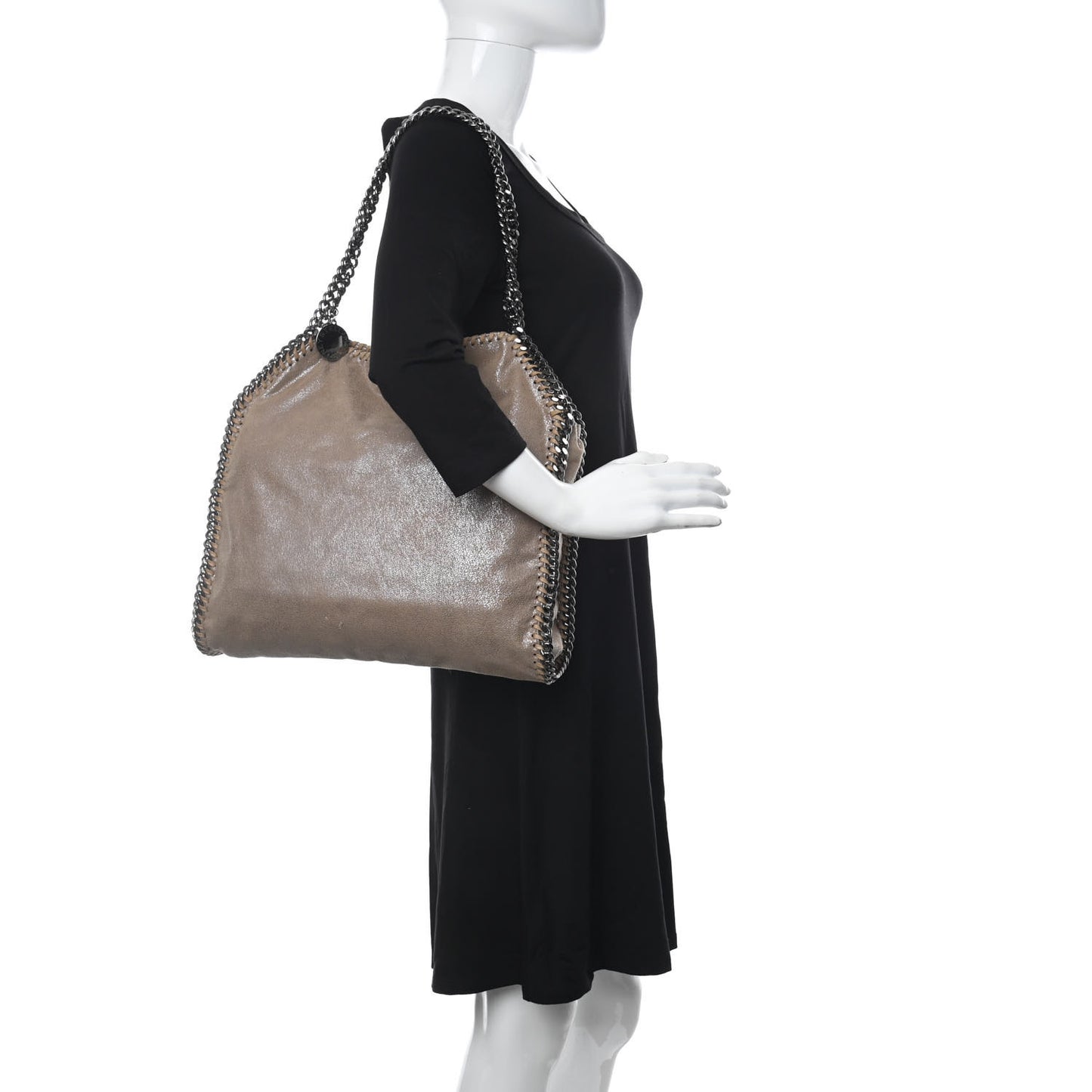Shaggy Deer Small Falabella Tote Taupe