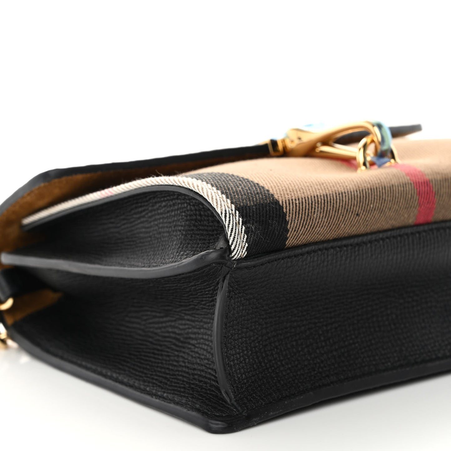 Derby Calfskin House Check Baby Macken Crossbody Bag Black