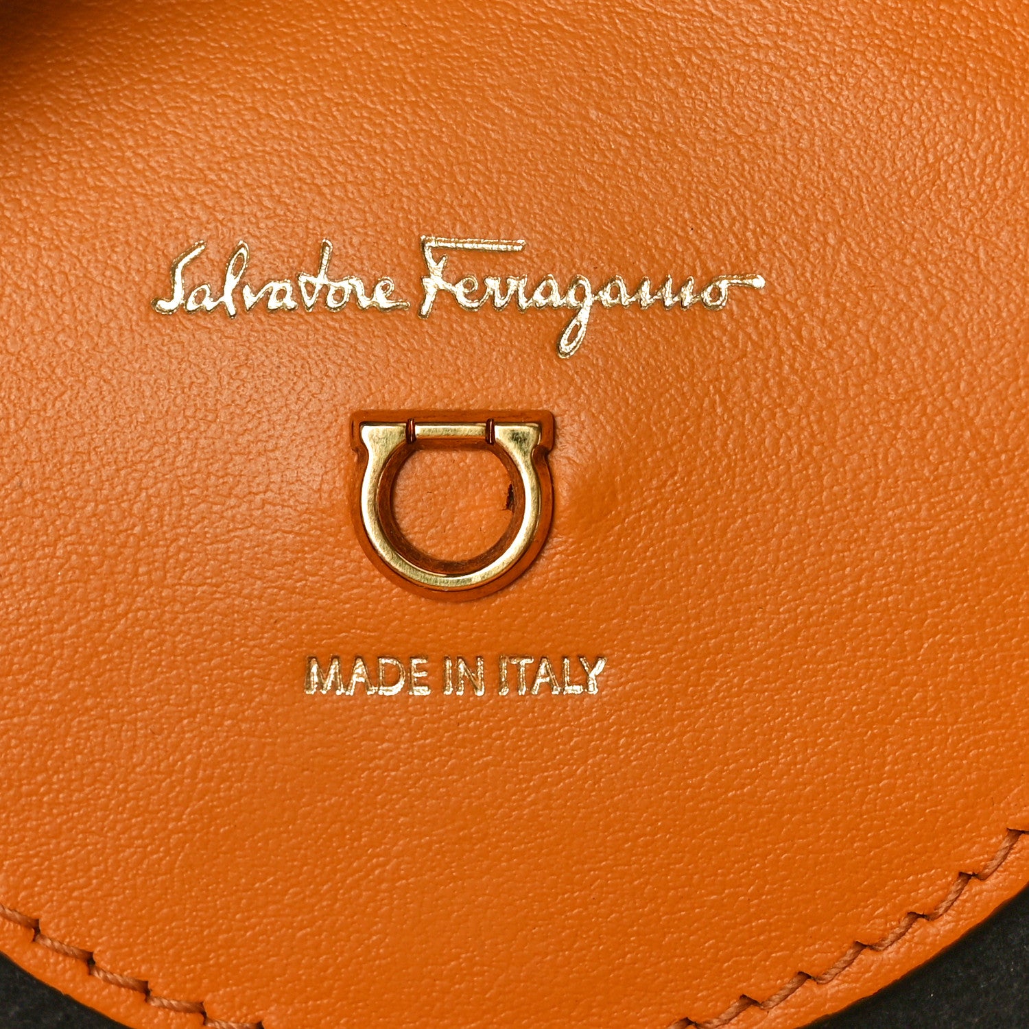 Salvatore Ferragamo Calfskin Travel Camera Crossbody Bag Olivello 6 of 9