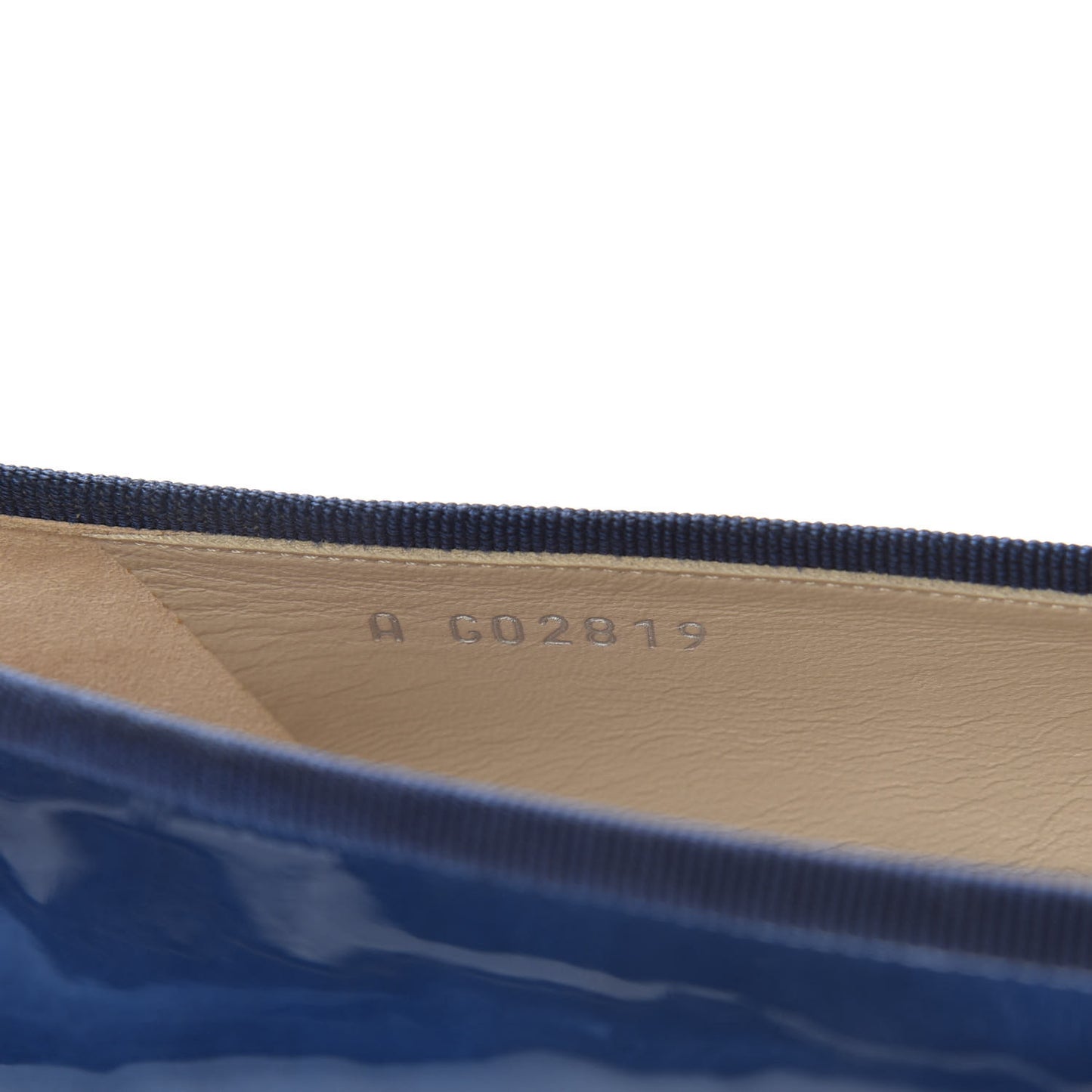 Patent CC Cap Toe Ballerina Flats 38.5 Blue Black