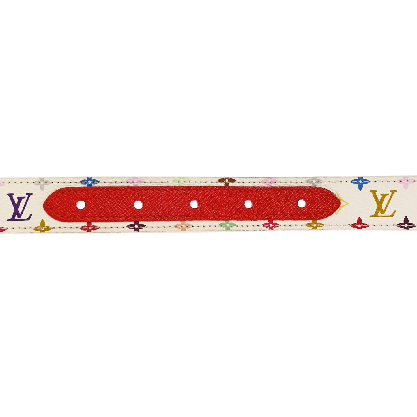 Monogram Multicolor Belt 80 32 White Red