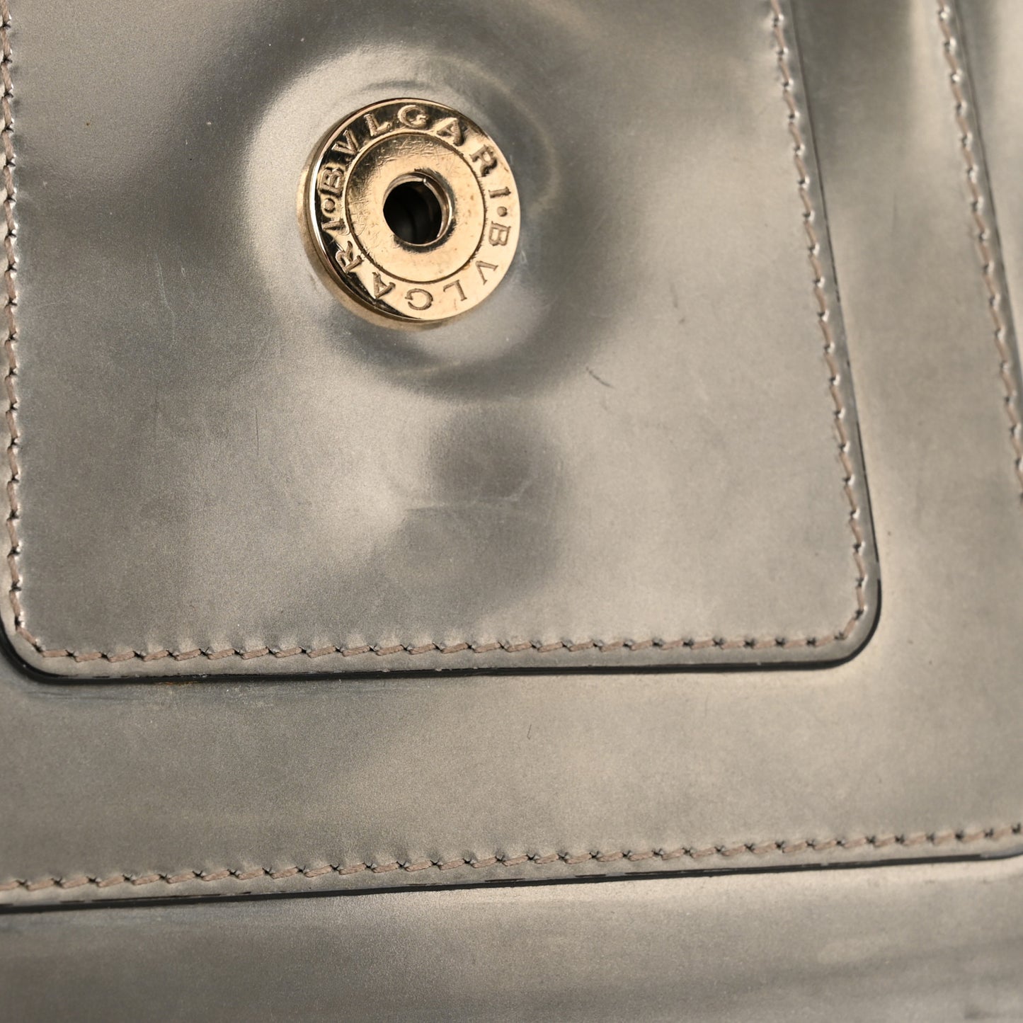 Metallic Calfskin Small Serpenti Forever Snake Strap Crossbody Bag Silver