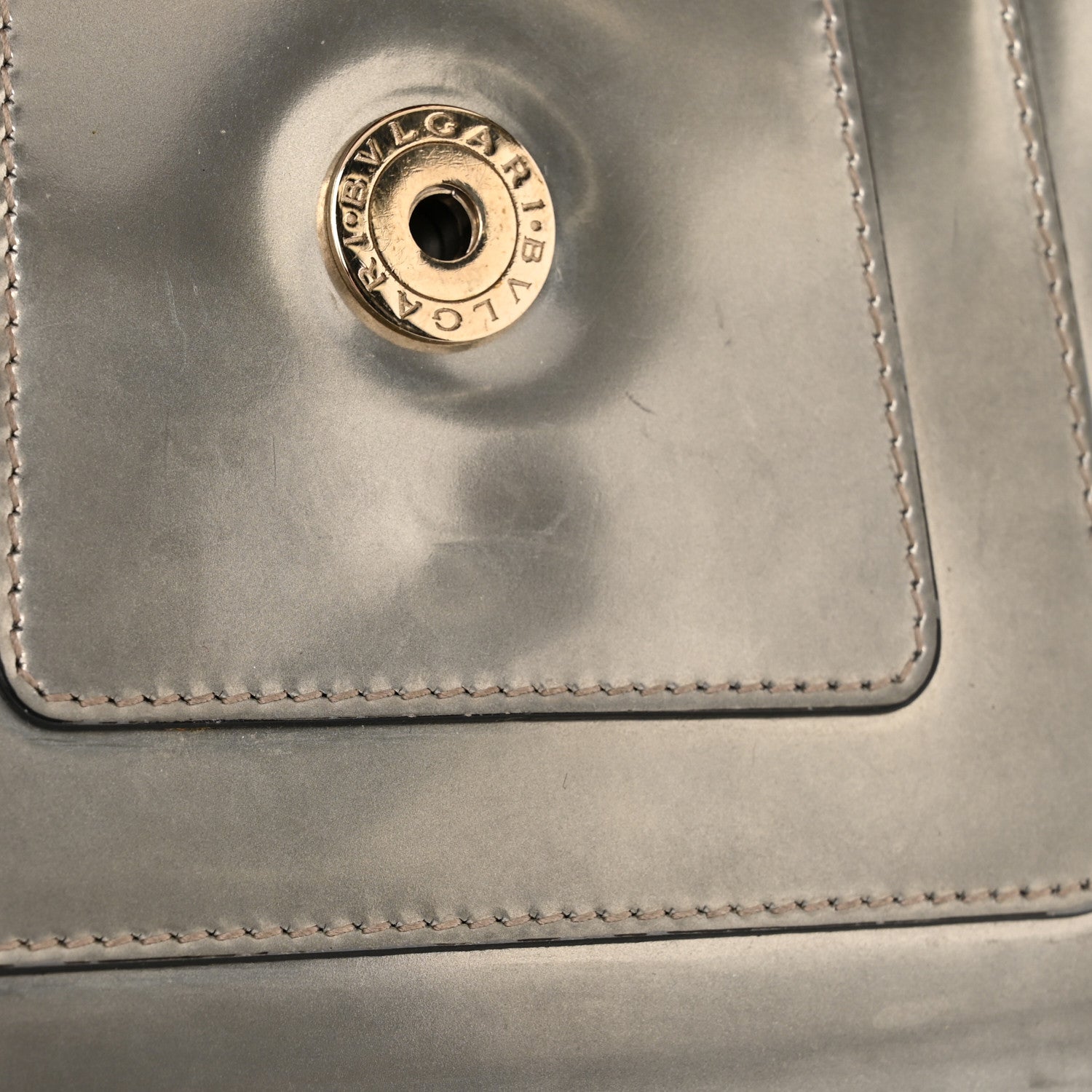 Bulgari Metallic Calfskin Small Serpenti Forever Snake Strap Crossbody Bag Silver 12 of 15