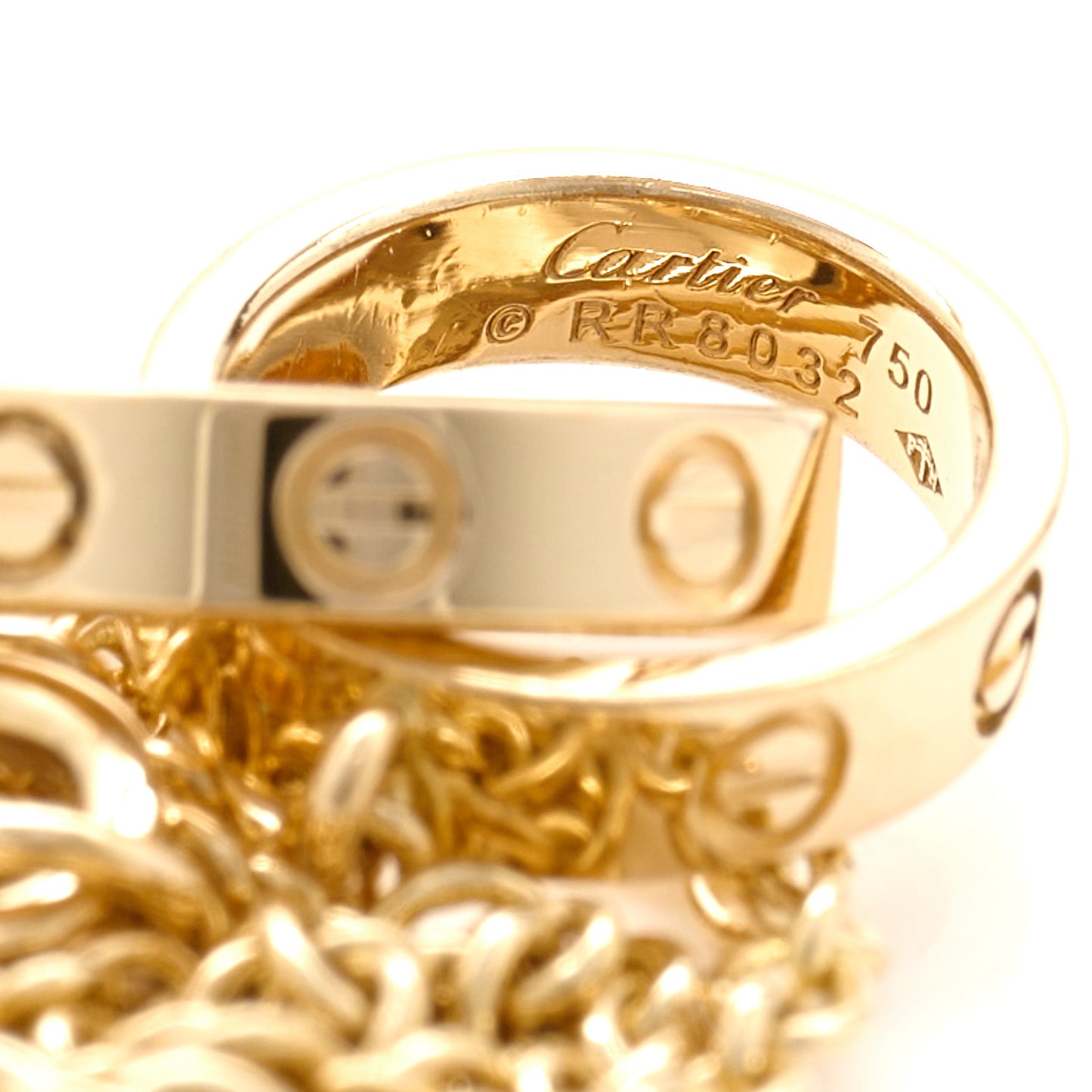 18K Yellow Gold Interlocking LOVE Necklace