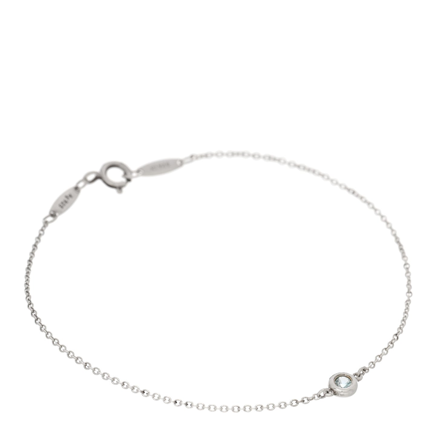 Sterling Silver Aquamarine Elsa Peretti Color By The Yard Bracelet