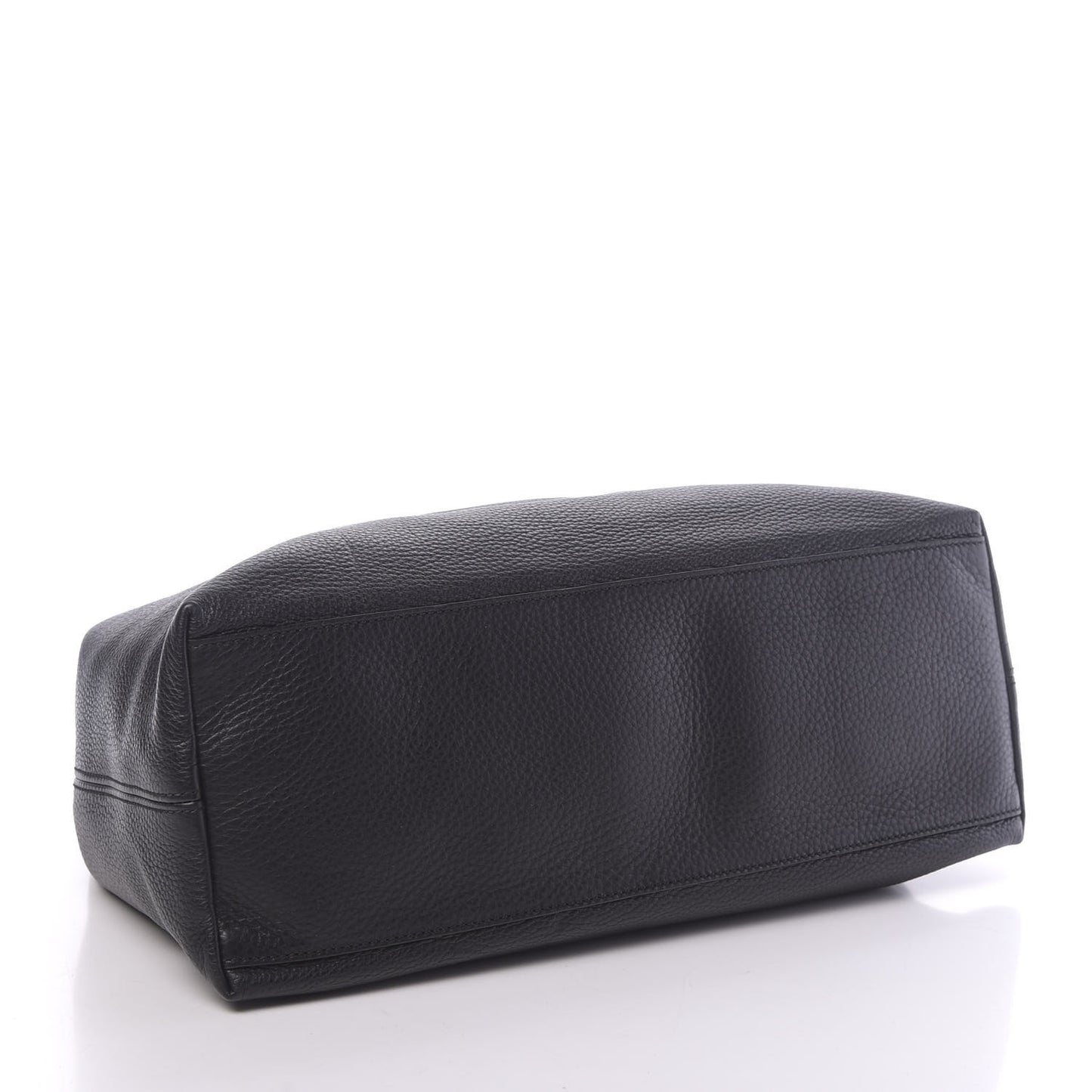 Pebbled Calfskin Medium Soho Chain Shoulder Bag Black