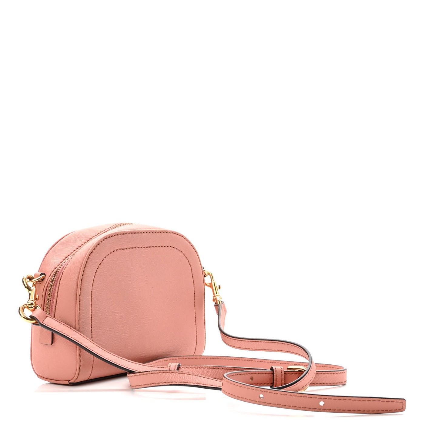 Saffiano Playback Boxed Dome Crossbody Pink