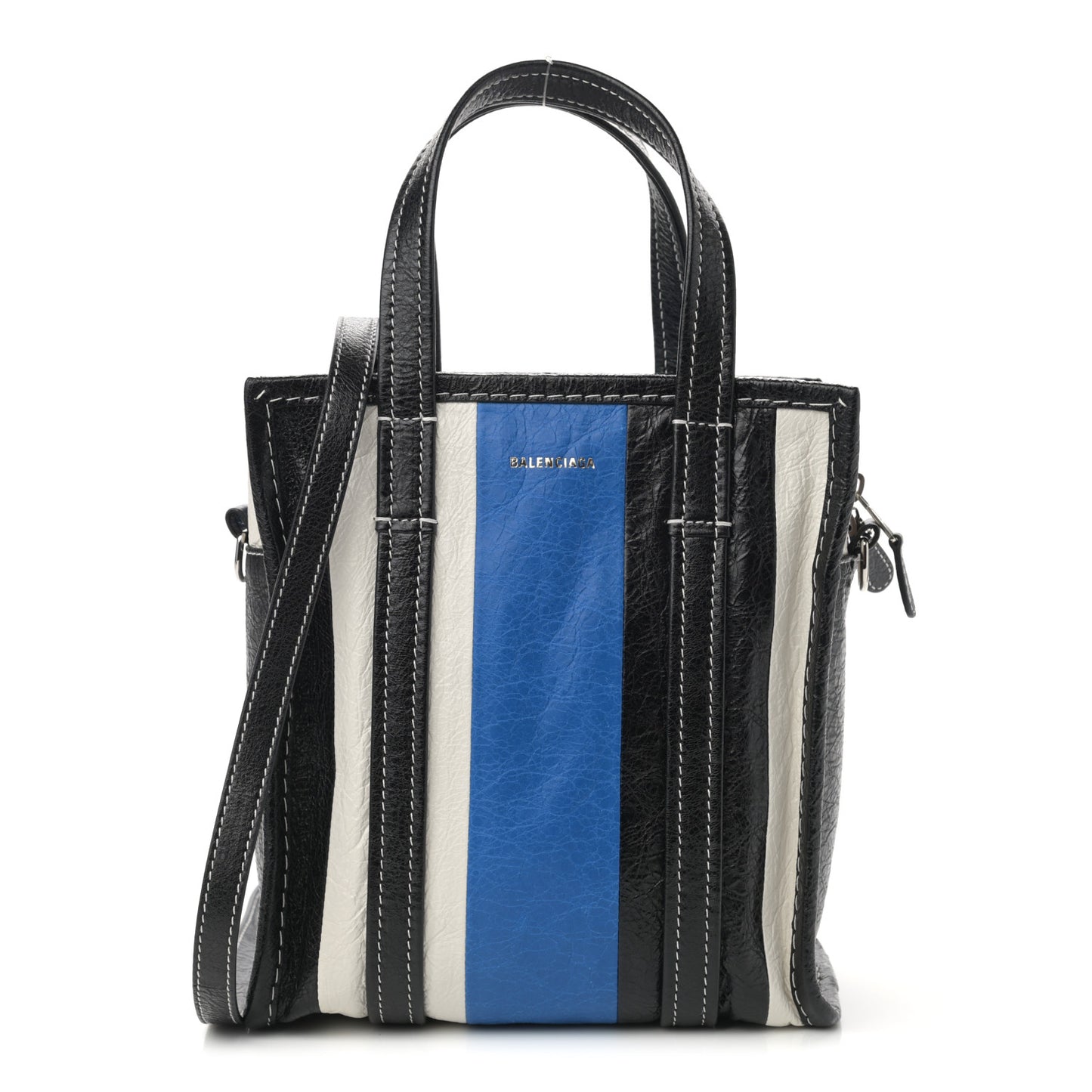 Agneau Arena Multicolore XS Bazar Shopper Tote Bleu White Black