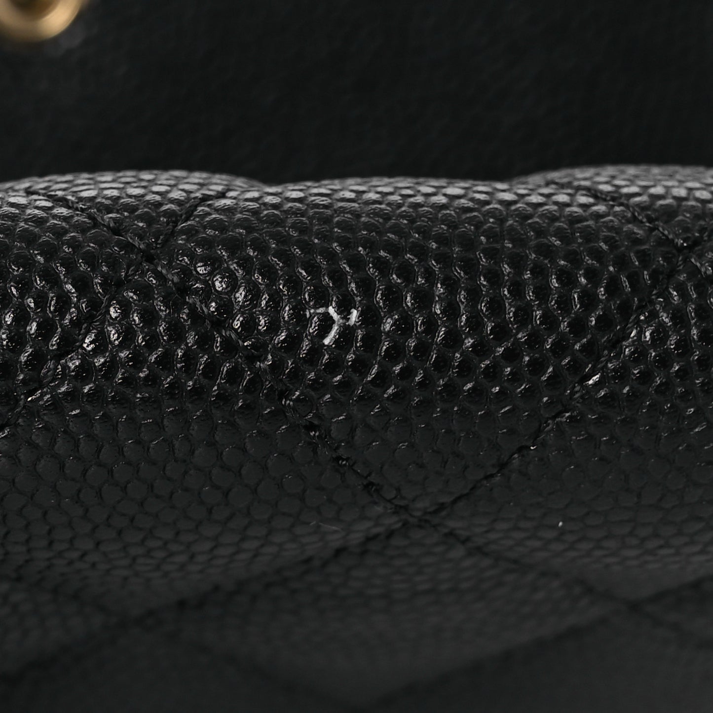 Caviar Quilted Enamel Coco Casino Double Flap Wallet Black