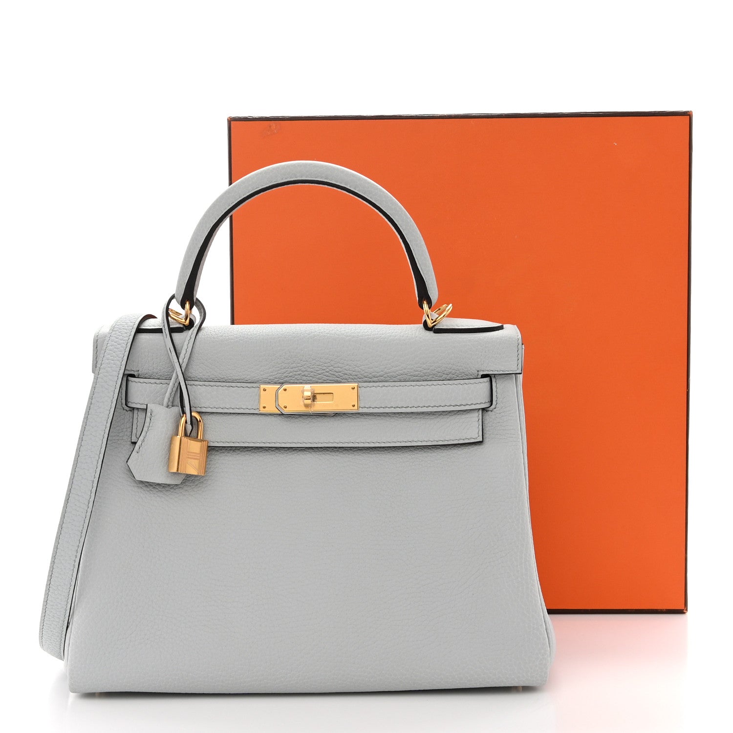 Hermes Taurillon Clemence Kelly Retourne 28 Bleu Pale 11 of 11