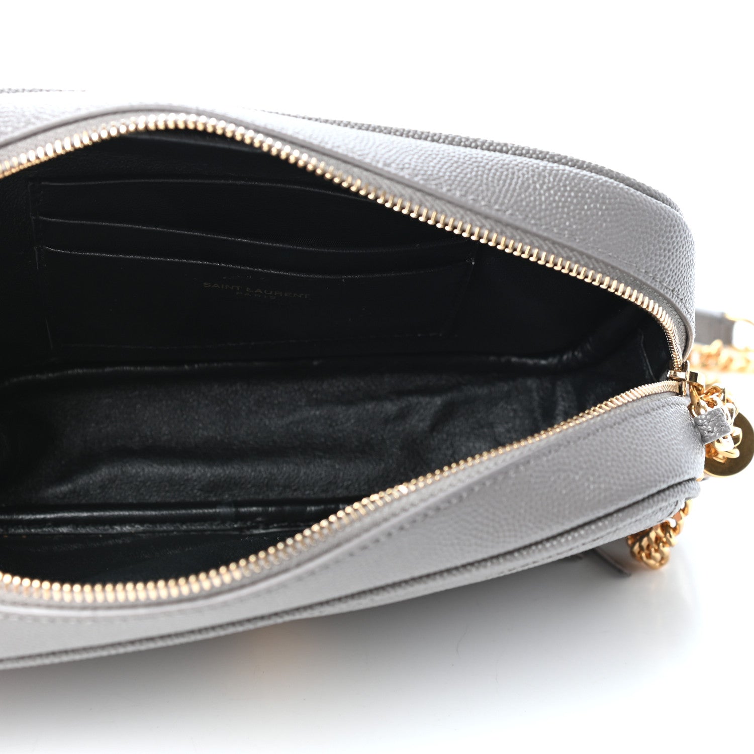 Saint Laurent Grain De Poudre Matelasse Monogram Mini Lou Camera Bag Fog 5 of 10