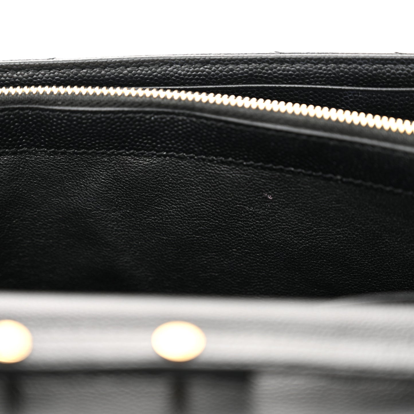 Grain De Poudre Matelasse Chevron Monogram Chain Wallet Black