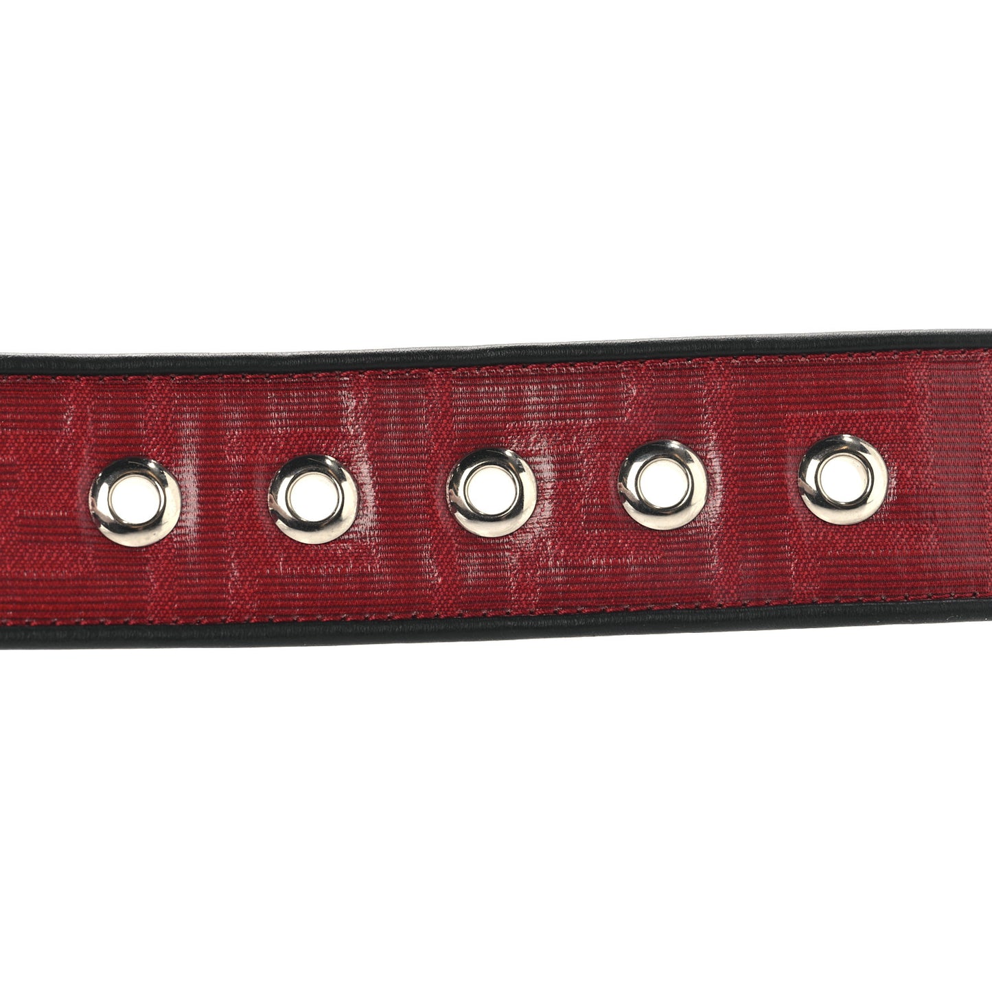 Glazed Fabric Vitello Century FF 1974 Belt 85 34 Rosso Black