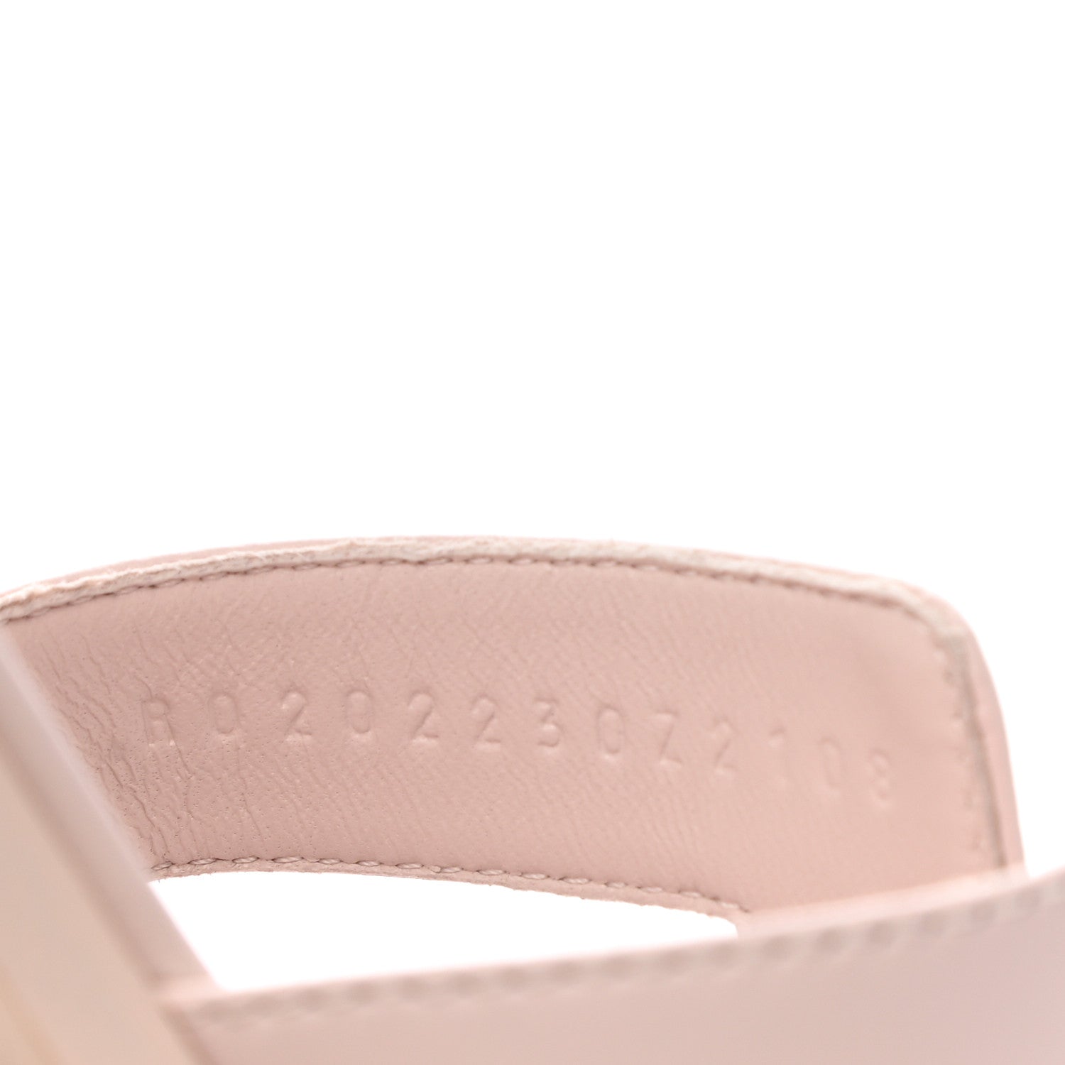Hermes Box Calfskin Oran Sandals 36.5 Rose Pale 8 of 9