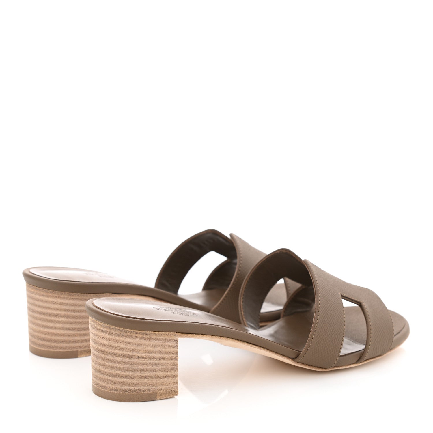 Hermes Epsom Oasis Sandals 37 Etoupe 4 of 9