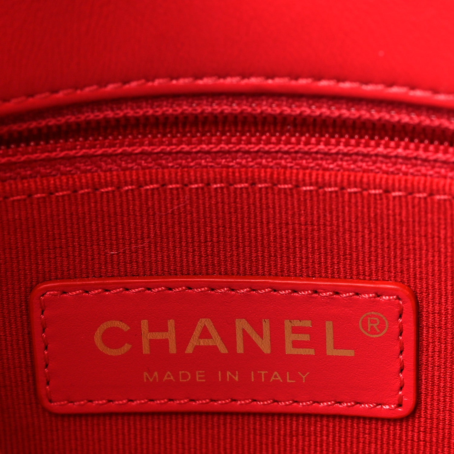 Chanel Lambskin Quilted Small Lacquered Chain Flap Red 6 of 9