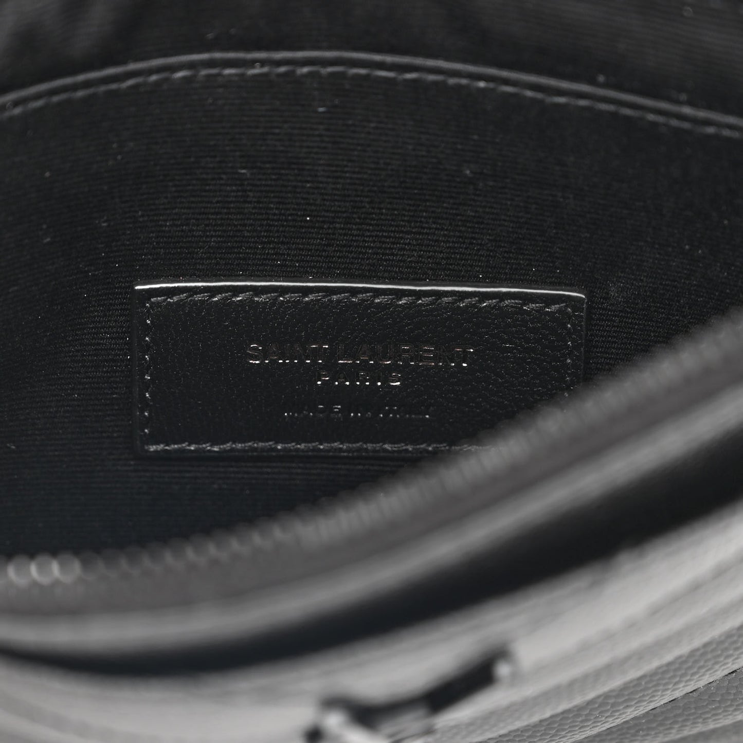 Grain De Poudre Chevron Monogram Bill Pouch Black