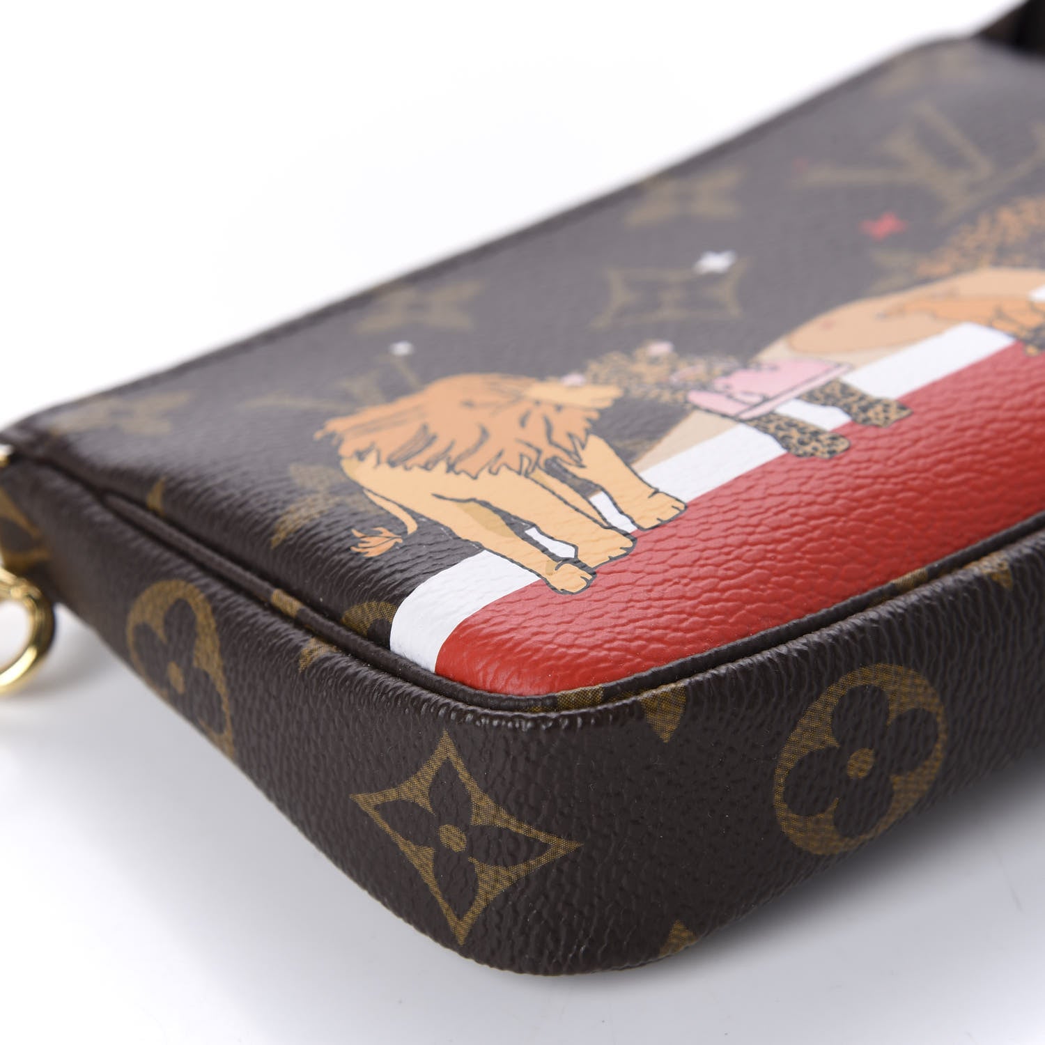 Louis Vuitton Monogram 2018 Christmas Animation Mini Cats Pochette Accessories 6 of 9
