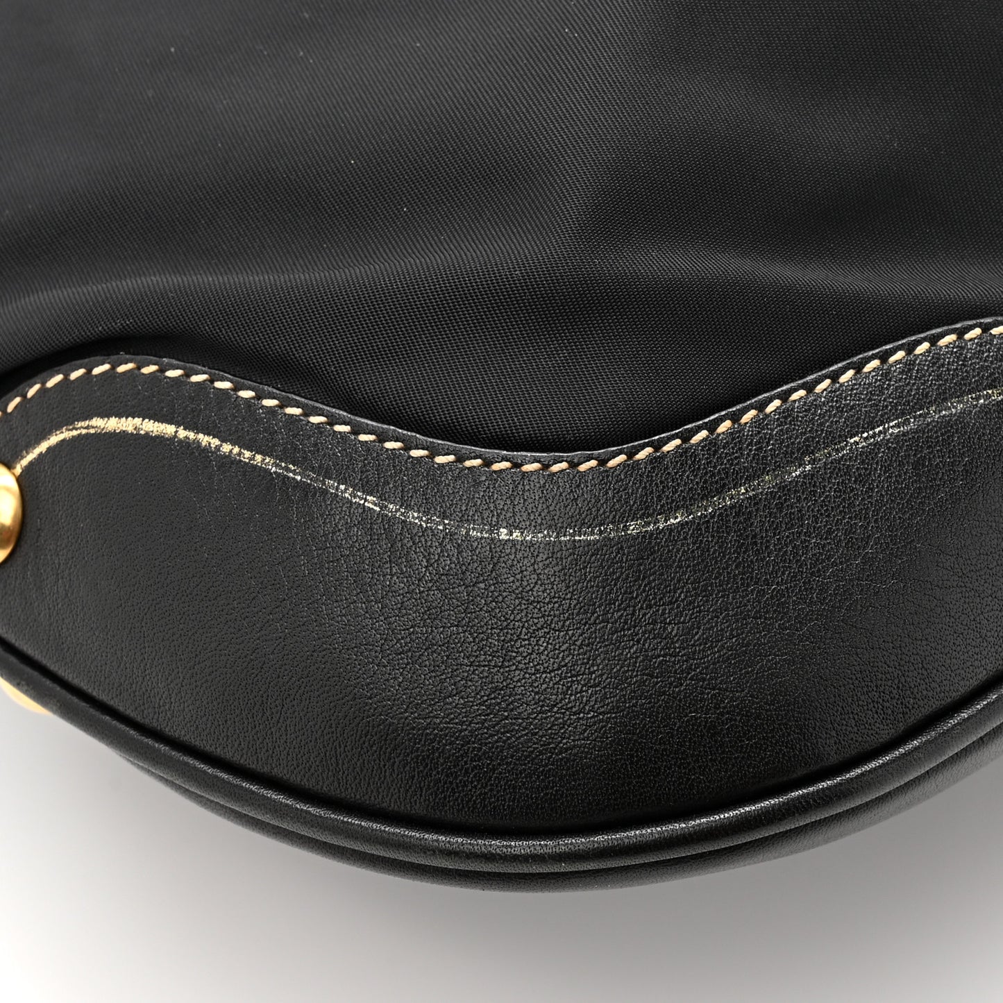Tessuto Nylon Soft Calf Small Tote Black