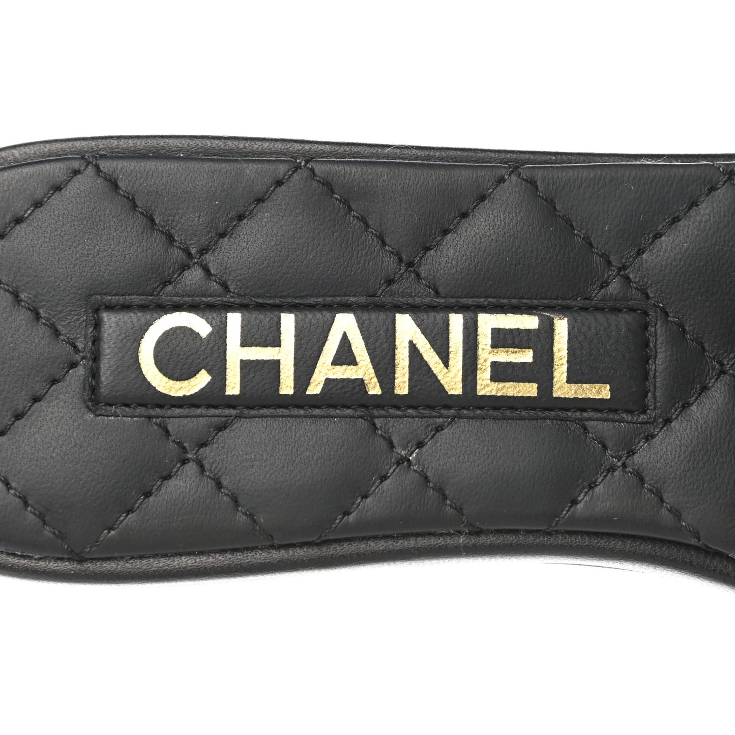 Lambskin Quilted CC Turnlock Sandals 36 Black