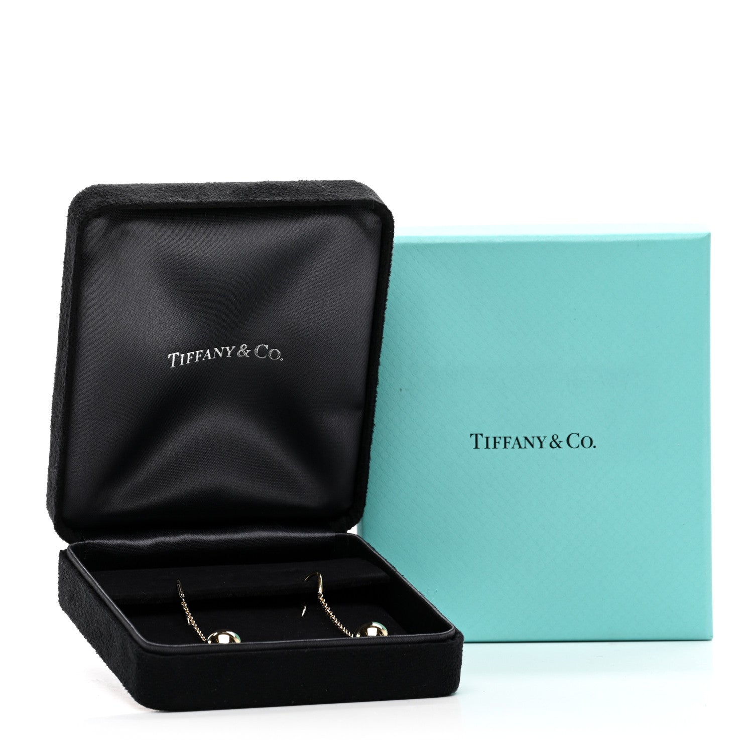 Tiffany 18K Yellow Gold 10mm HardWear Ball Hook Drop Earrings 5 of 5