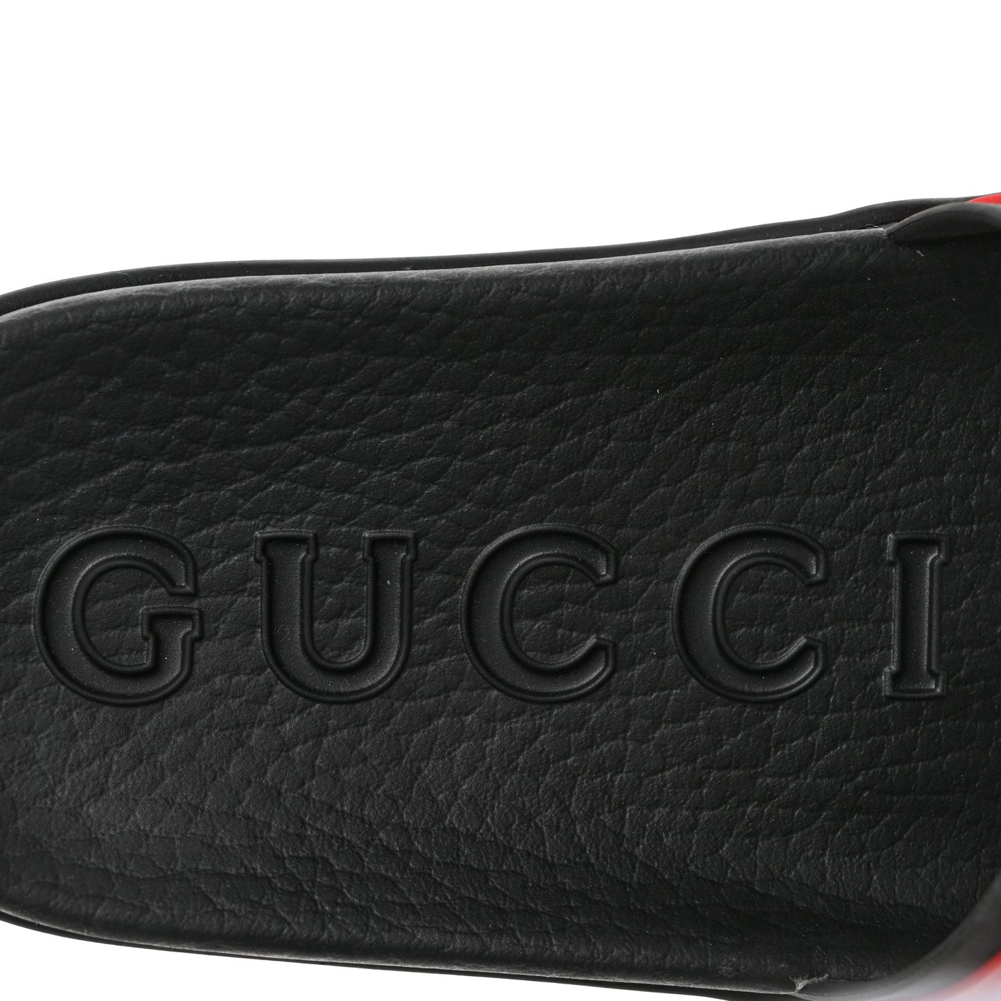 Rubber Web Womens Interlocking G Slide Sandals 37 Black Green Red