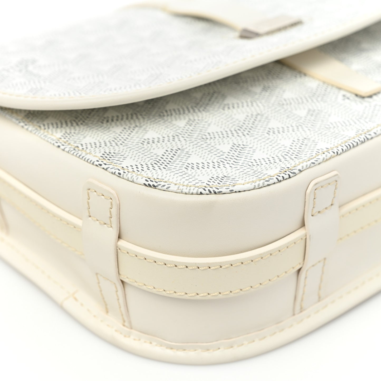 Goyardine Belvedere II PM Messenger Bag White