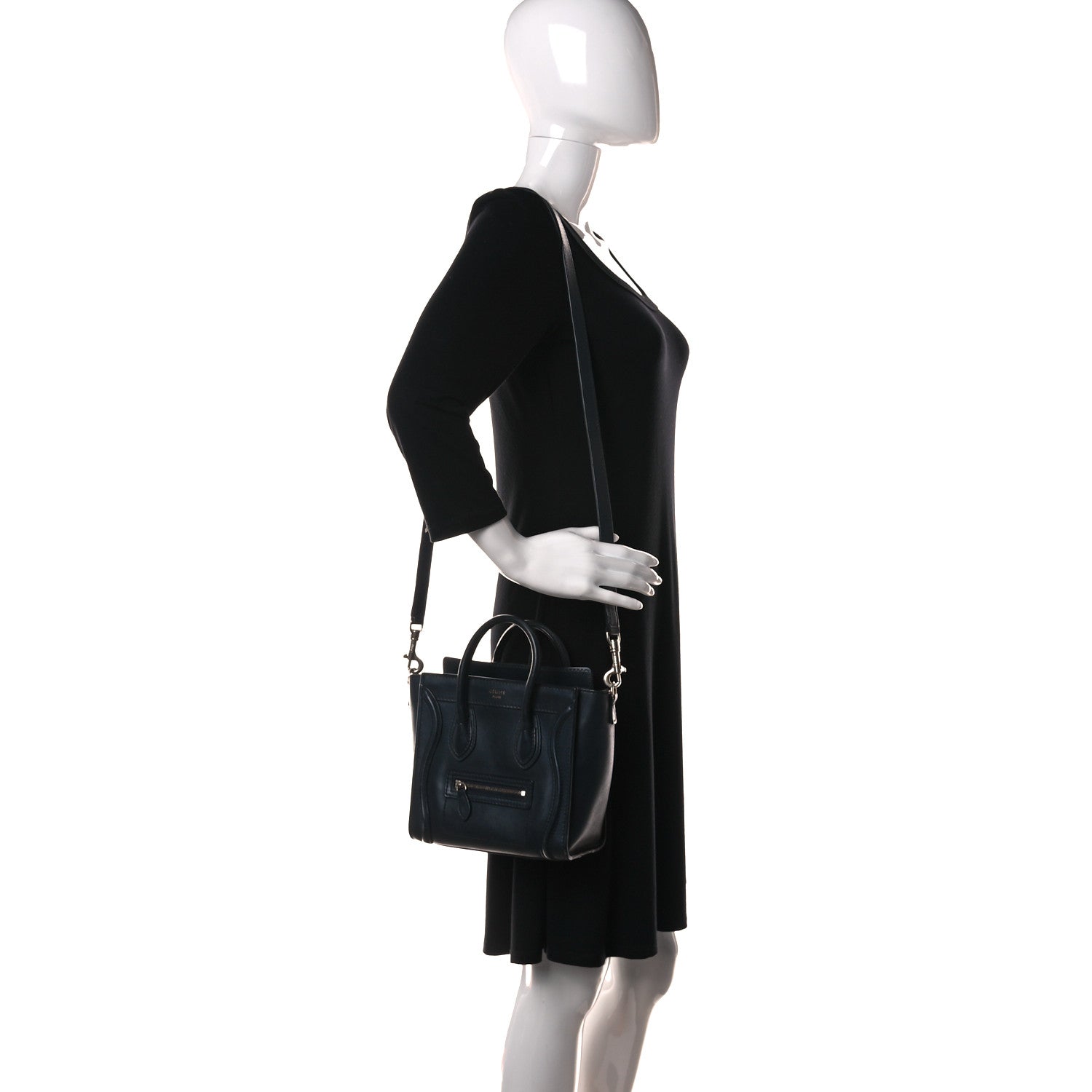 Celine Smooth Calfskin Nano Luggage Orage 2 of 13