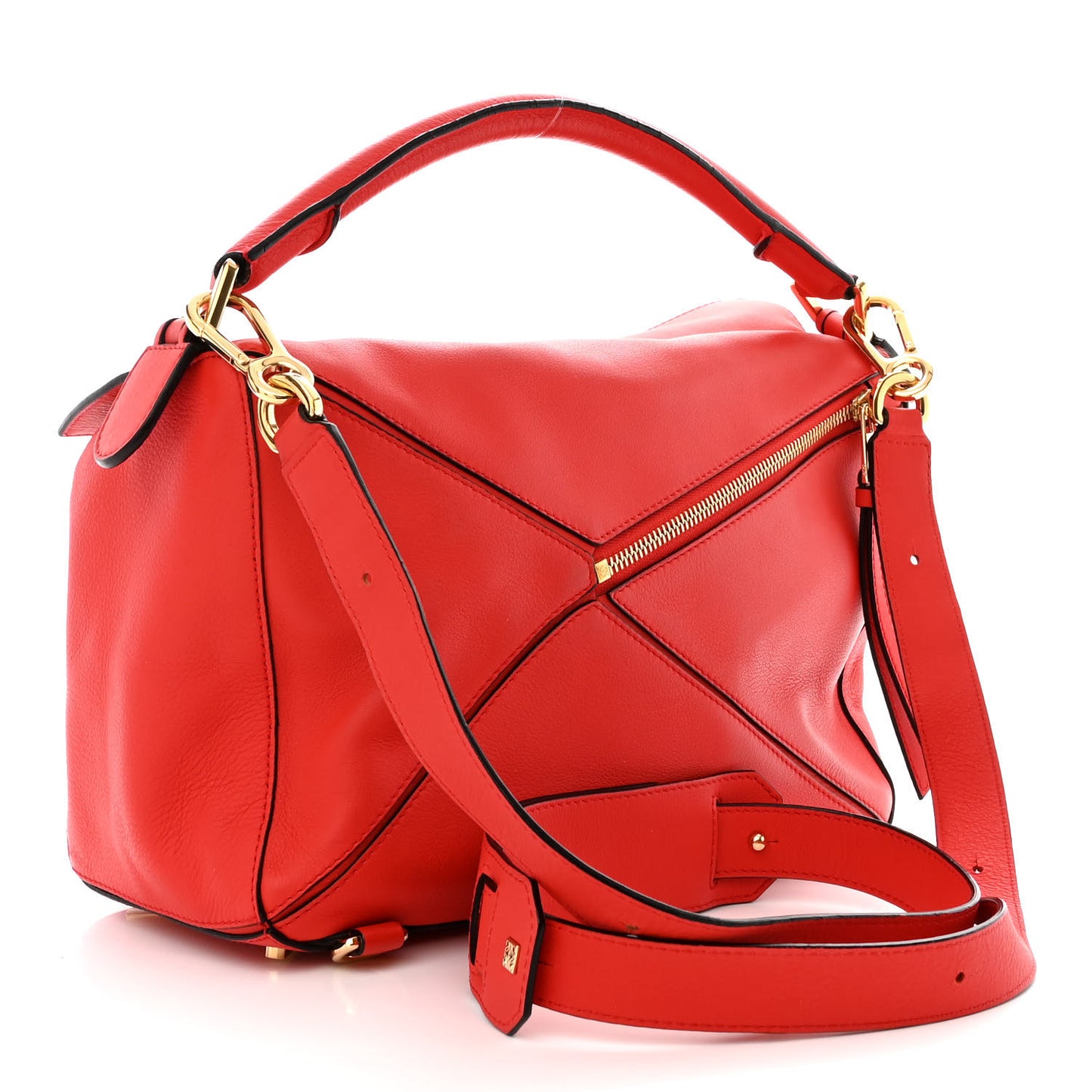Calfskin Medium Puzzle Bag Scarlet