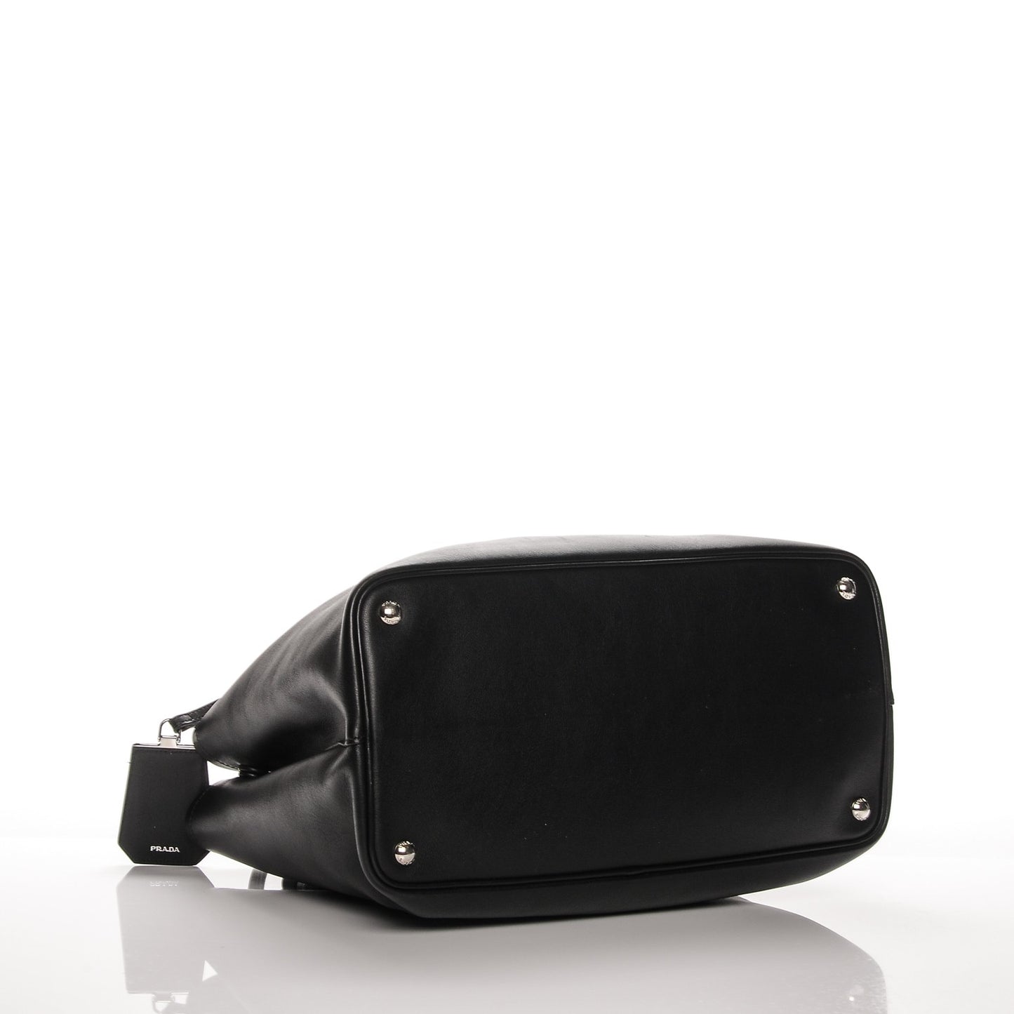 City Calf Medium Double Bag Nero Black
