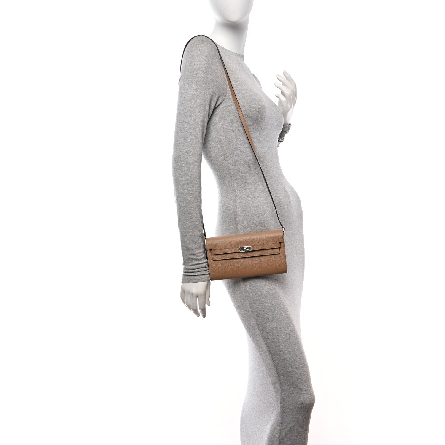 Hermes Epsom Verso Kelly Wallet To Go Chai Mauve Sylvestre 2 of 12
