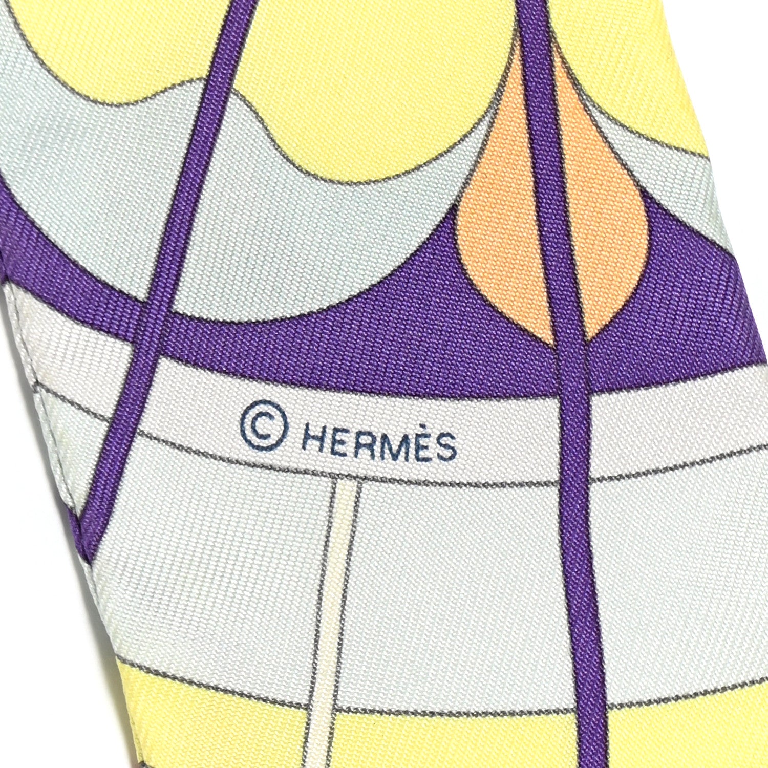 Hermes Silk Rose De Compass Twilly 4 of 5