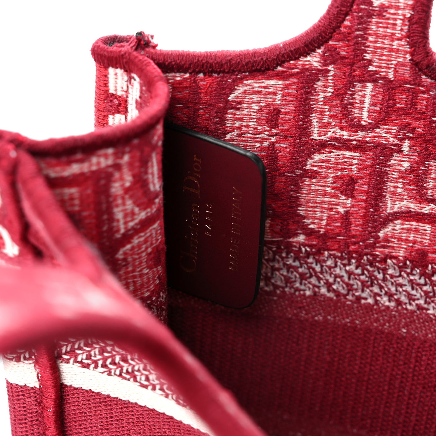 Oblique Mini Book Tote Red Multicolor