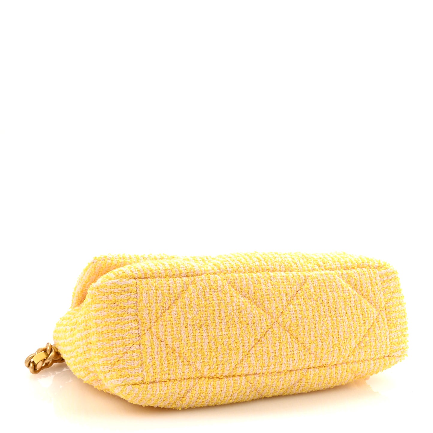 Tweed Quilted Large Chanel 19 Flap Yellow