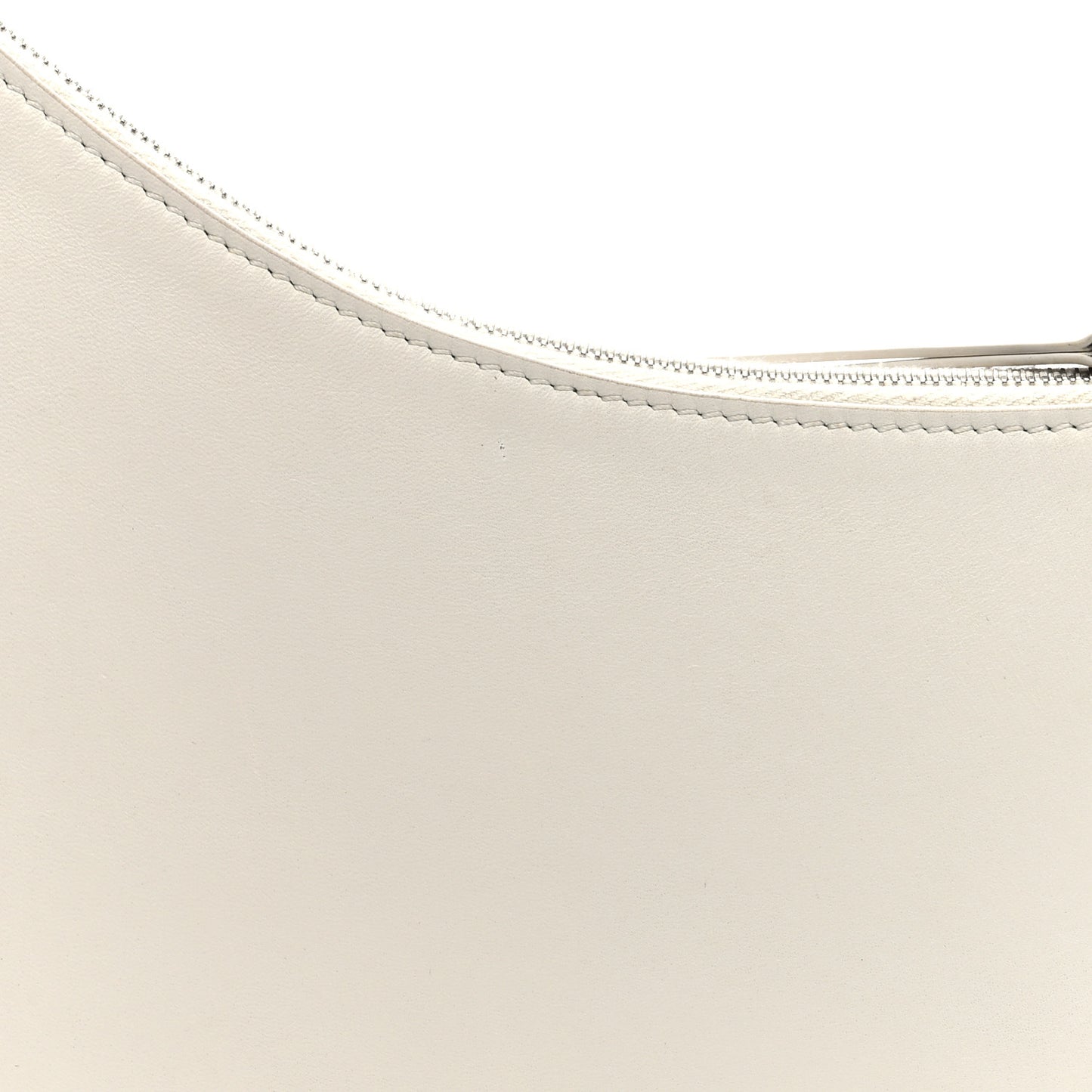 Smooth Calfskin Half Moon Shoulder Bag New Ivory