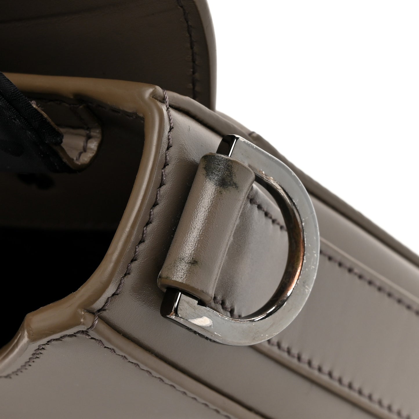 Smooth Calfskin Lock Messenger Bag Beige