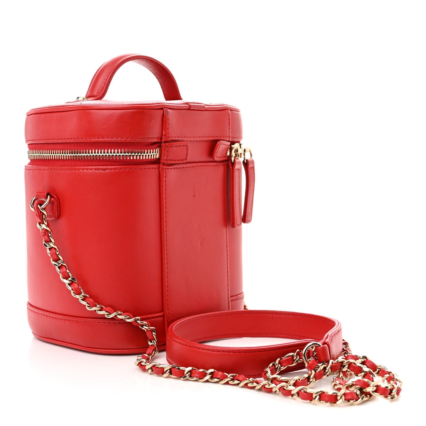Lambskin Timeless Vanity Cosmetic Case Red