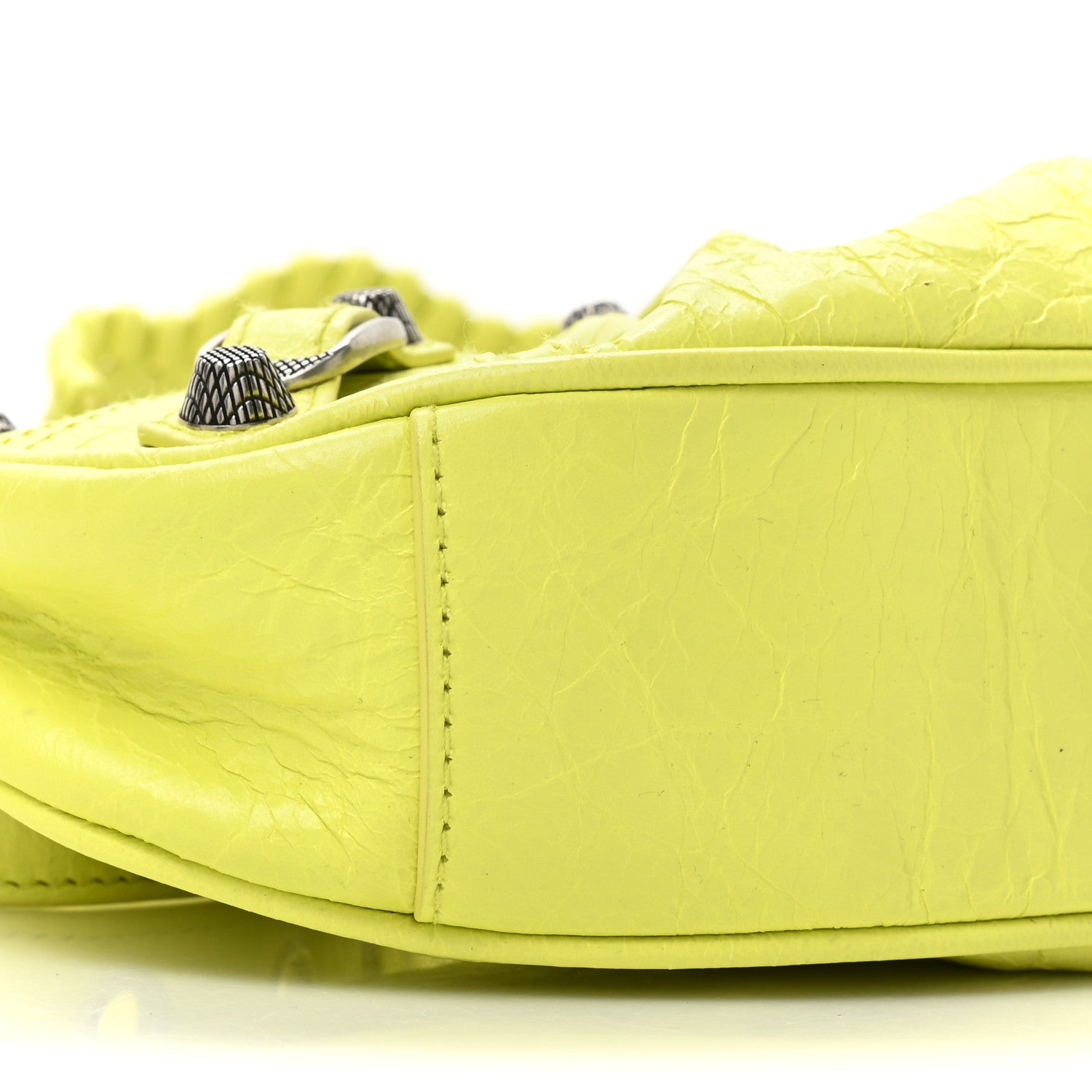 Balenciaga Agneau Arena Le Cagole Shoulder Bag XS Lime 10 of 10