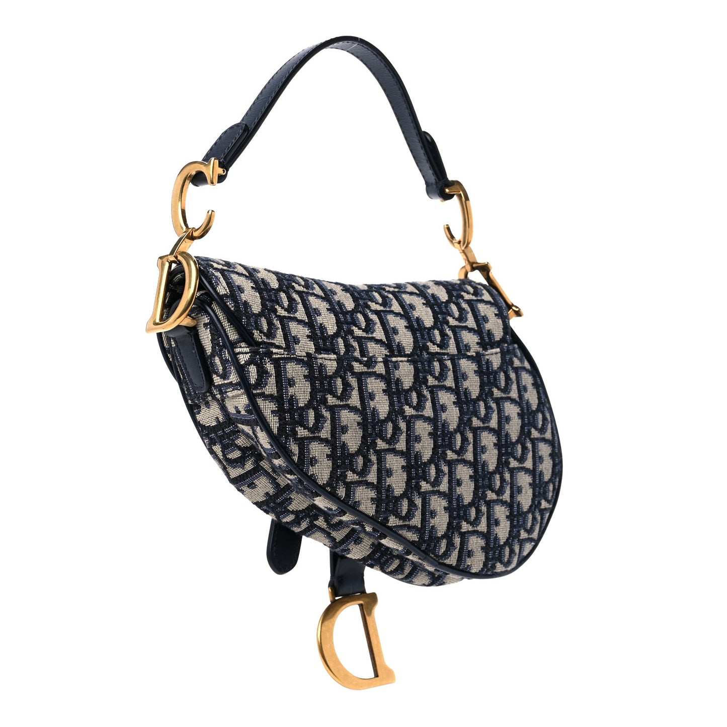 Oblique Mini Saddle Bag Blue