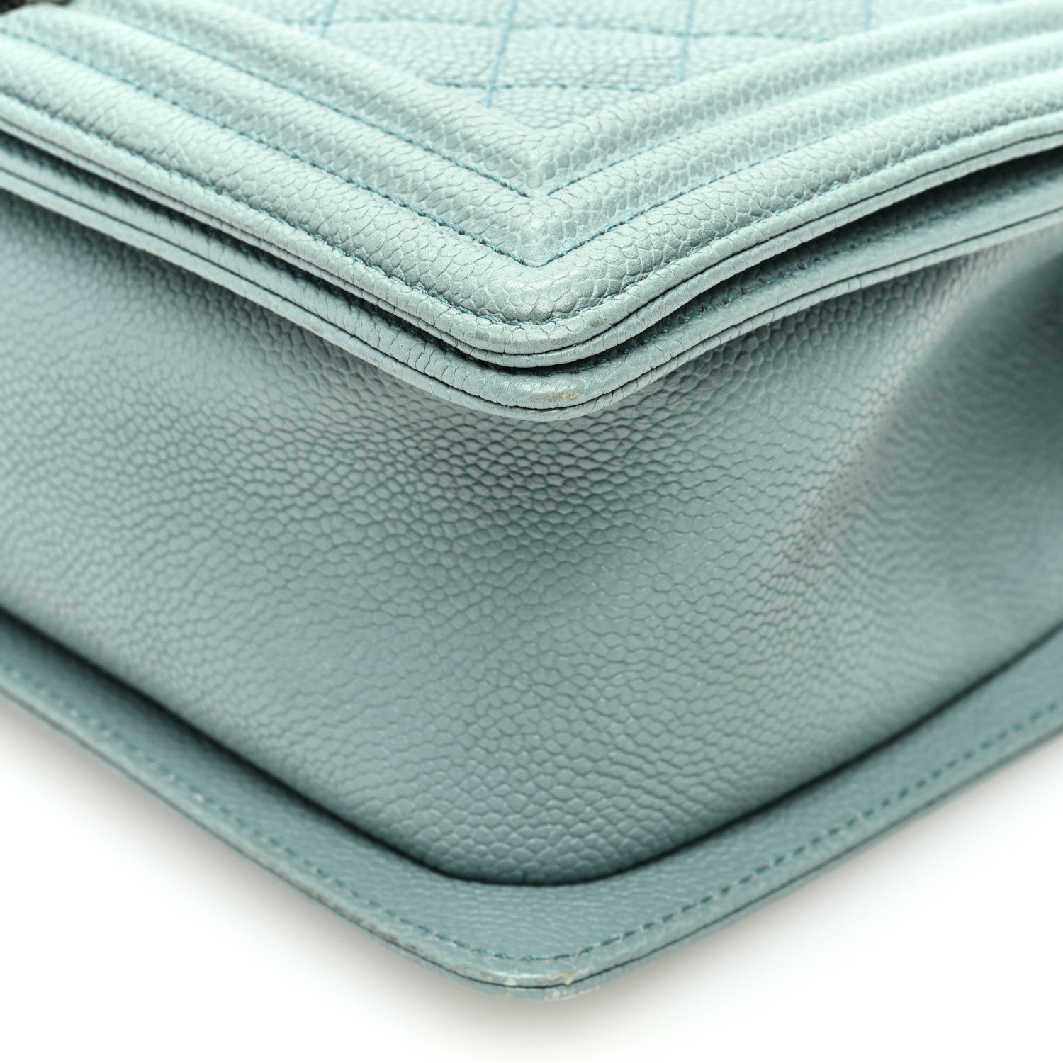 Chanel Caviar Quilted Medium Boy Flap Light Blue 10 of 11