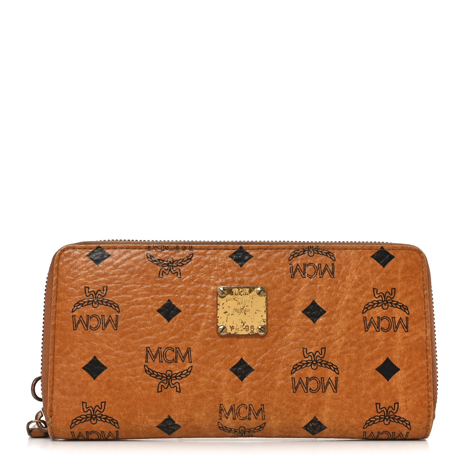MCM Visetos Heritage Large Zip Around Wallet Cognac 1814316 MCM Visetos Heritage Large Zip Around Wallet Cognac 1814316