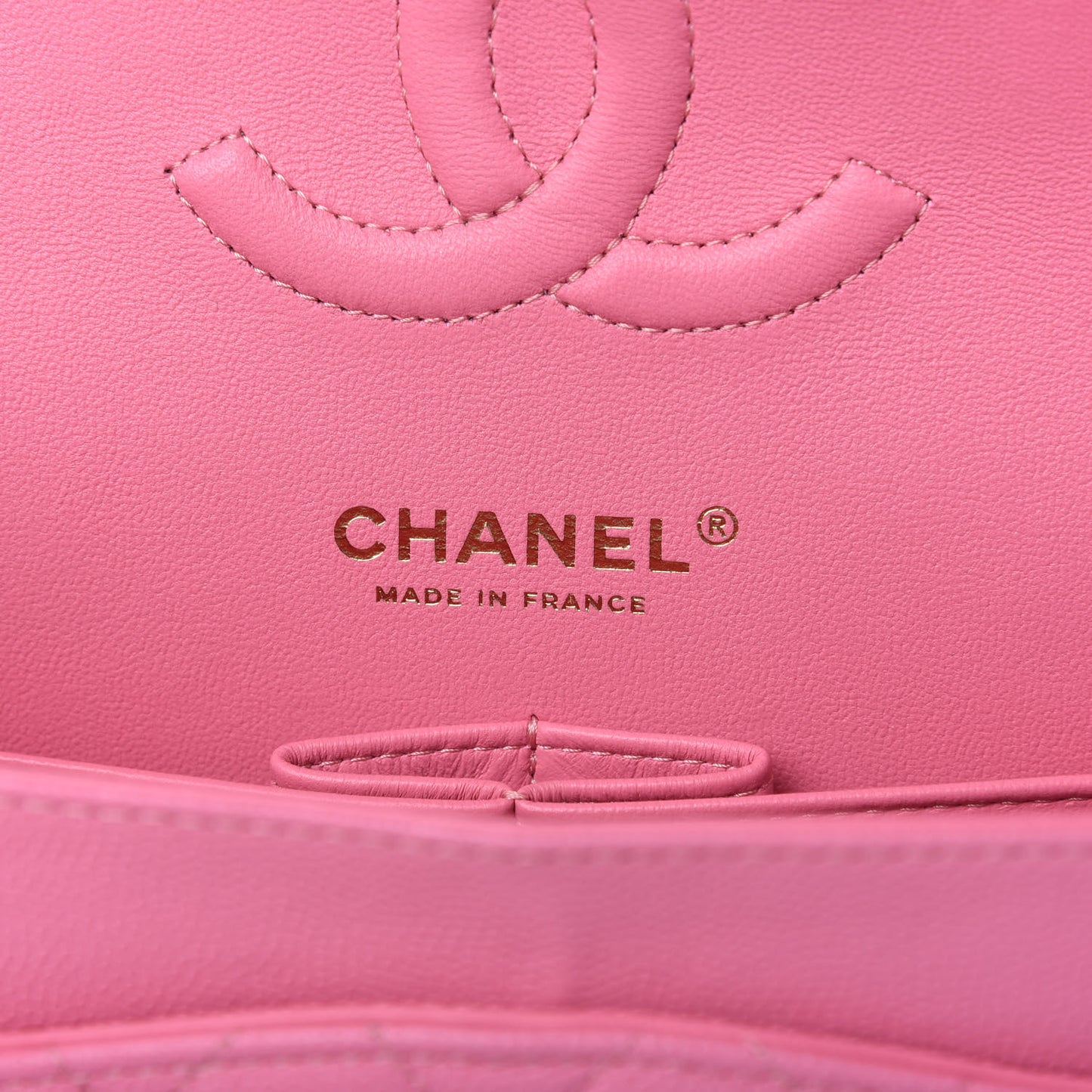 Caviar Quilted Medium Double Flap Pink