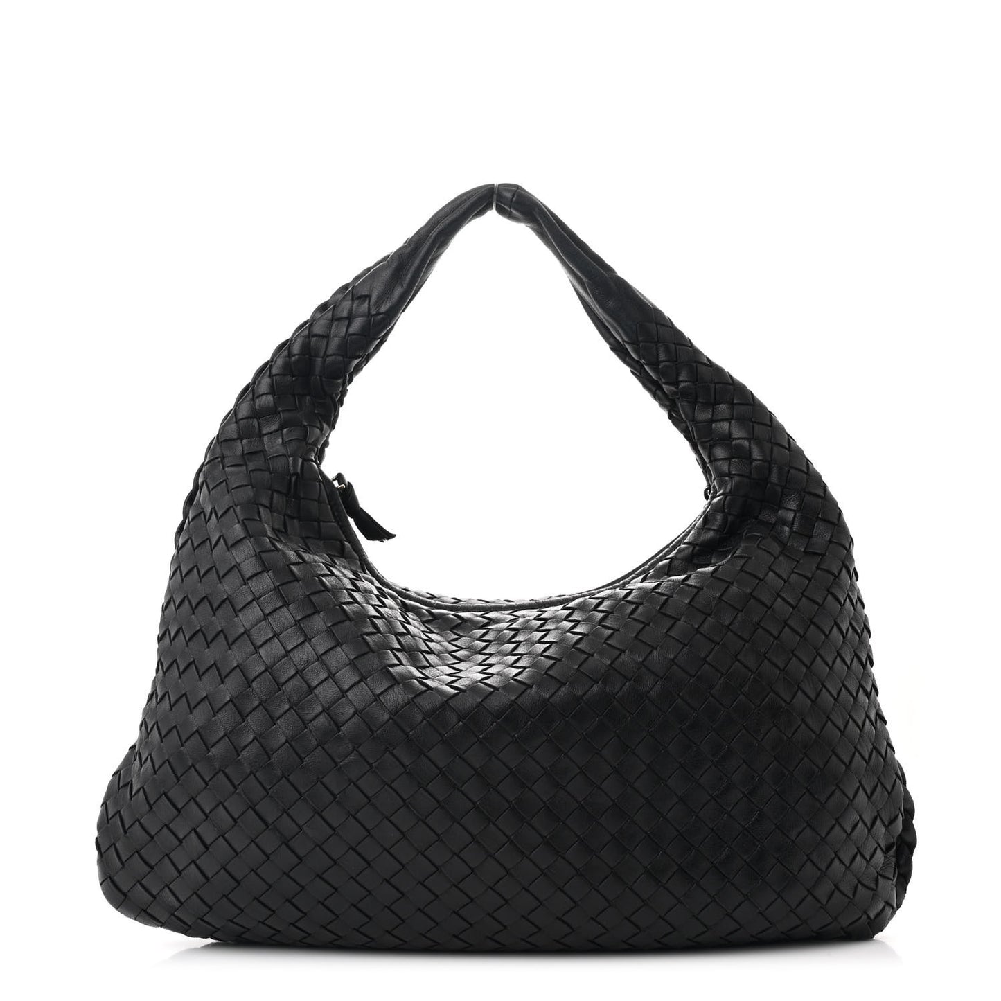 Nappa Intrecciato Medium Veneta Hobo Black