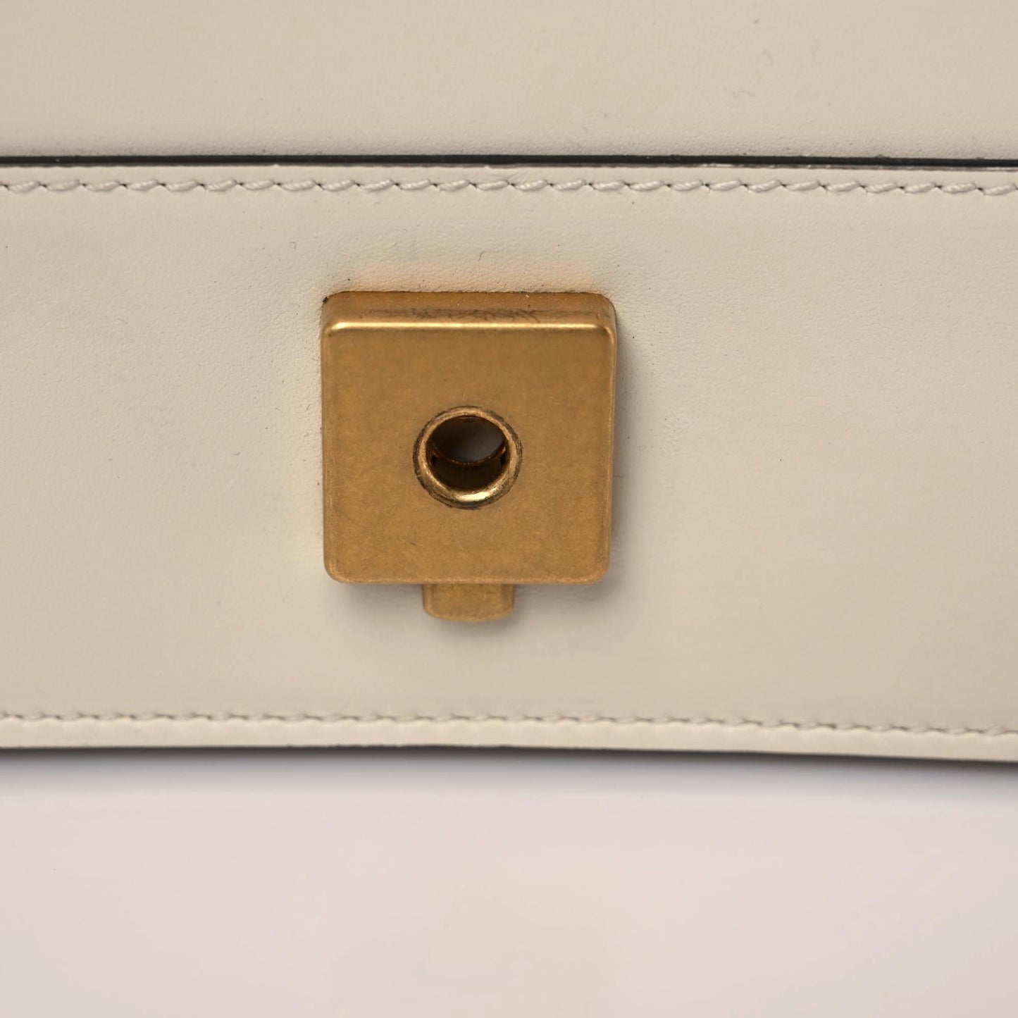 Calfskin Sylvie Web Queen Margaret Shoulder Bag White