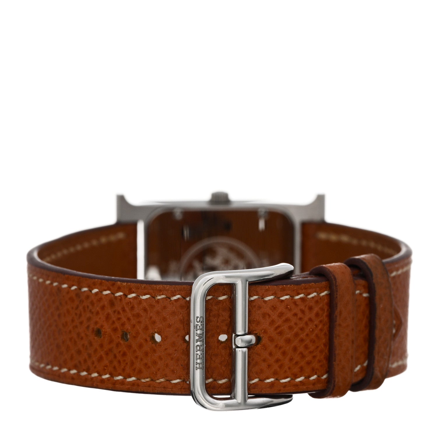 Hermes Stainless Steel Epsom 26mm Heure H Hour Quartz Watch Gold 3 of 4